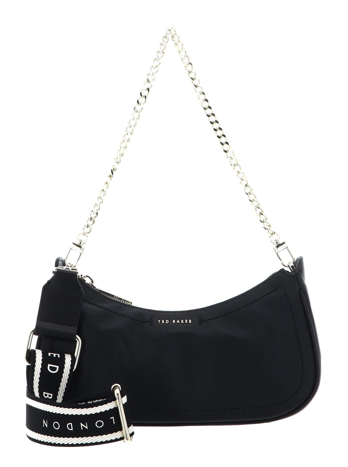 Ted Baker london webbing small leather shoulder bag, black, one size