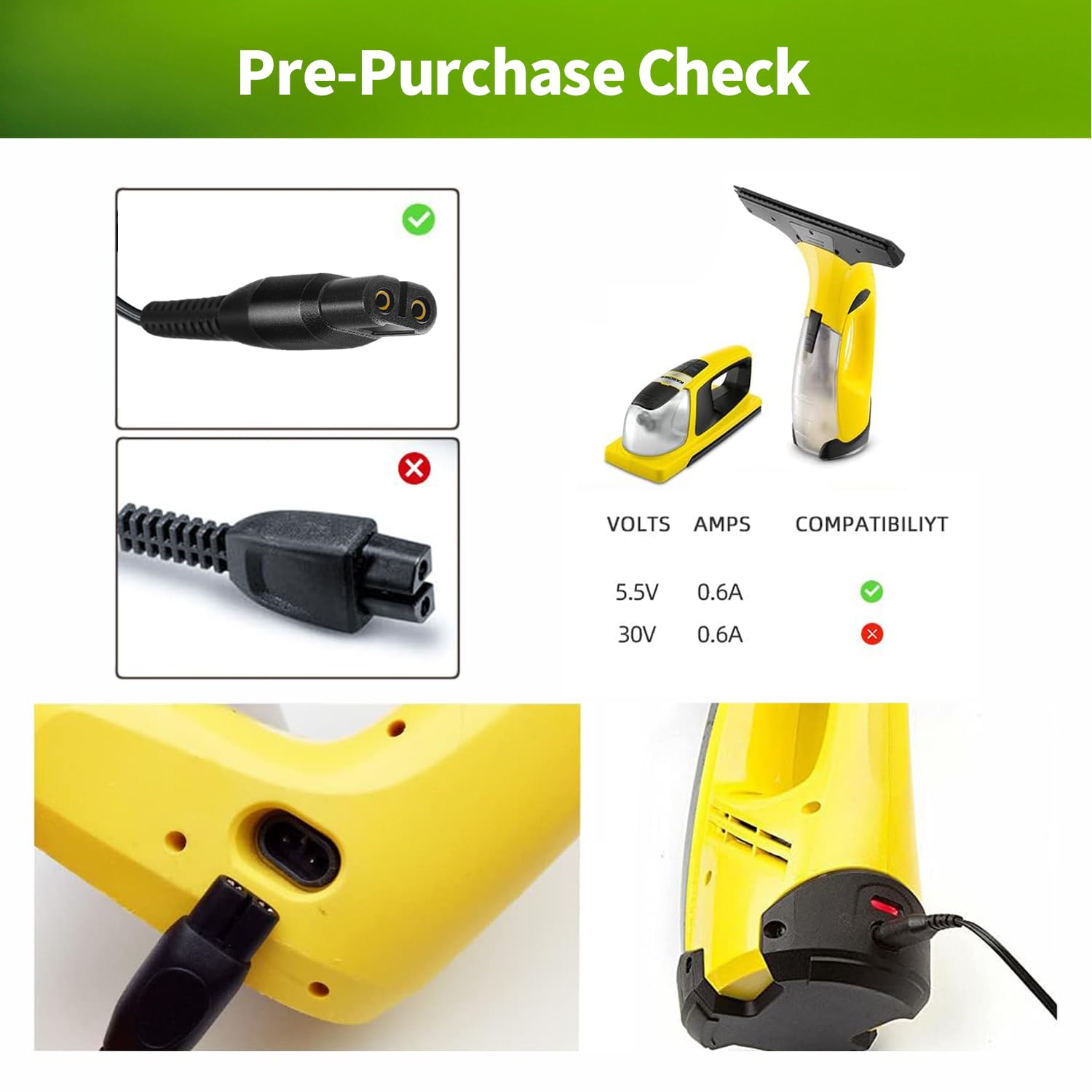 Cavo Di Ricarica Per Aspirapolvere Per Finestre WV1, WV2, WV5 - Foto 13
