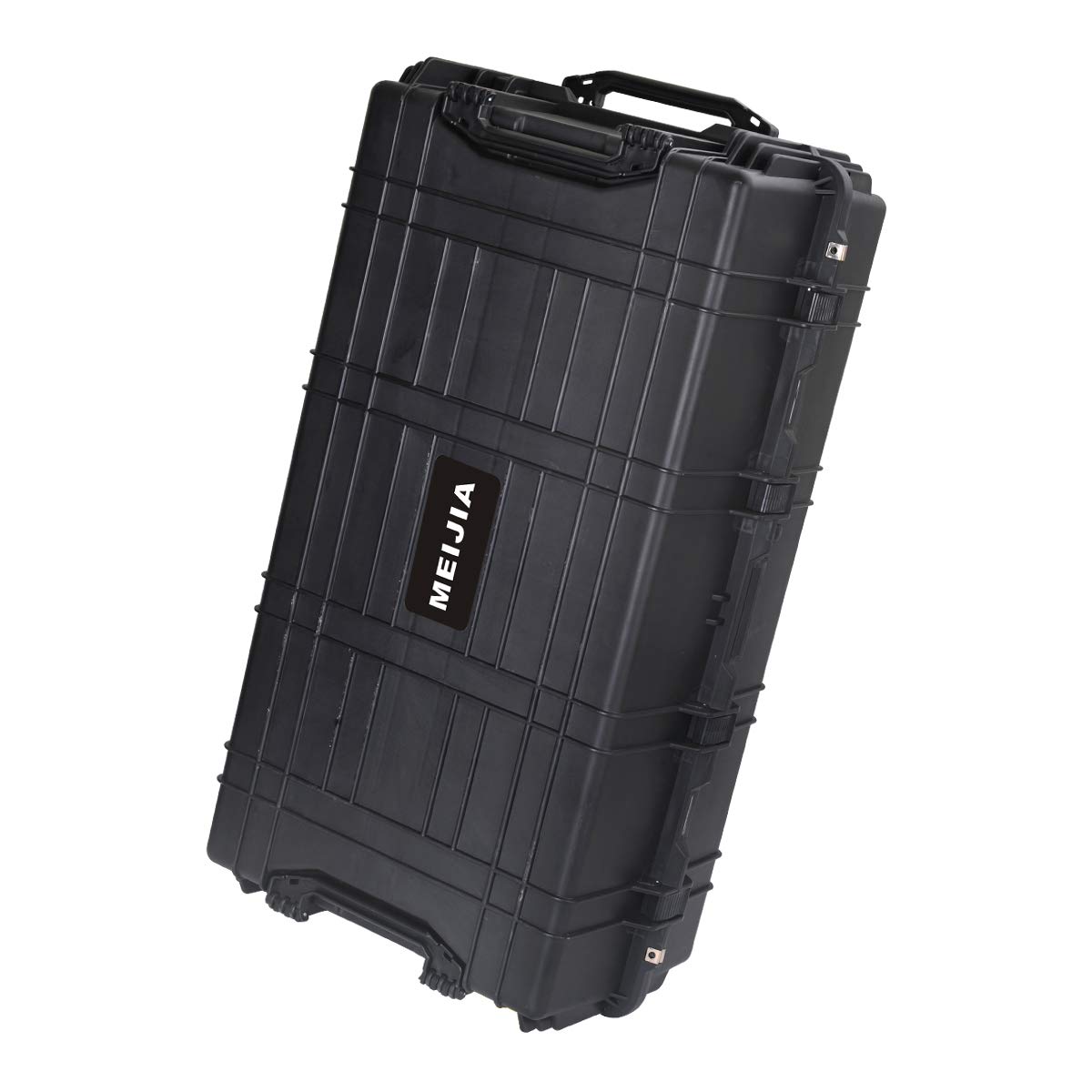 MEIJIA All Weather Portable Rolling Tactical Waterproof Gun Case, Rifle Case,Dry Box with Foam and Wheels,44.81 x25.31x16.50inches(Elegant Black)