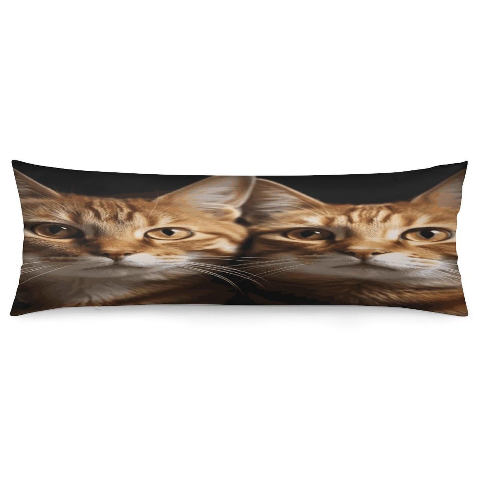 Cats Body Pillow Cover Luxury Long Body Pillow Pillowcase with Hidden Zipper Breathable Soft Cozy Pillow Case Wrinkle Fade Resistant Pillowcase 20''×54''