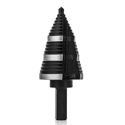 Miniatura 8 de ZELCAN 1 broca escalonada M2, broca de paso de perforación más rápida de 316 a 1-38 pulgadas, broca profesional Unibit para cortar agujeros en chapa