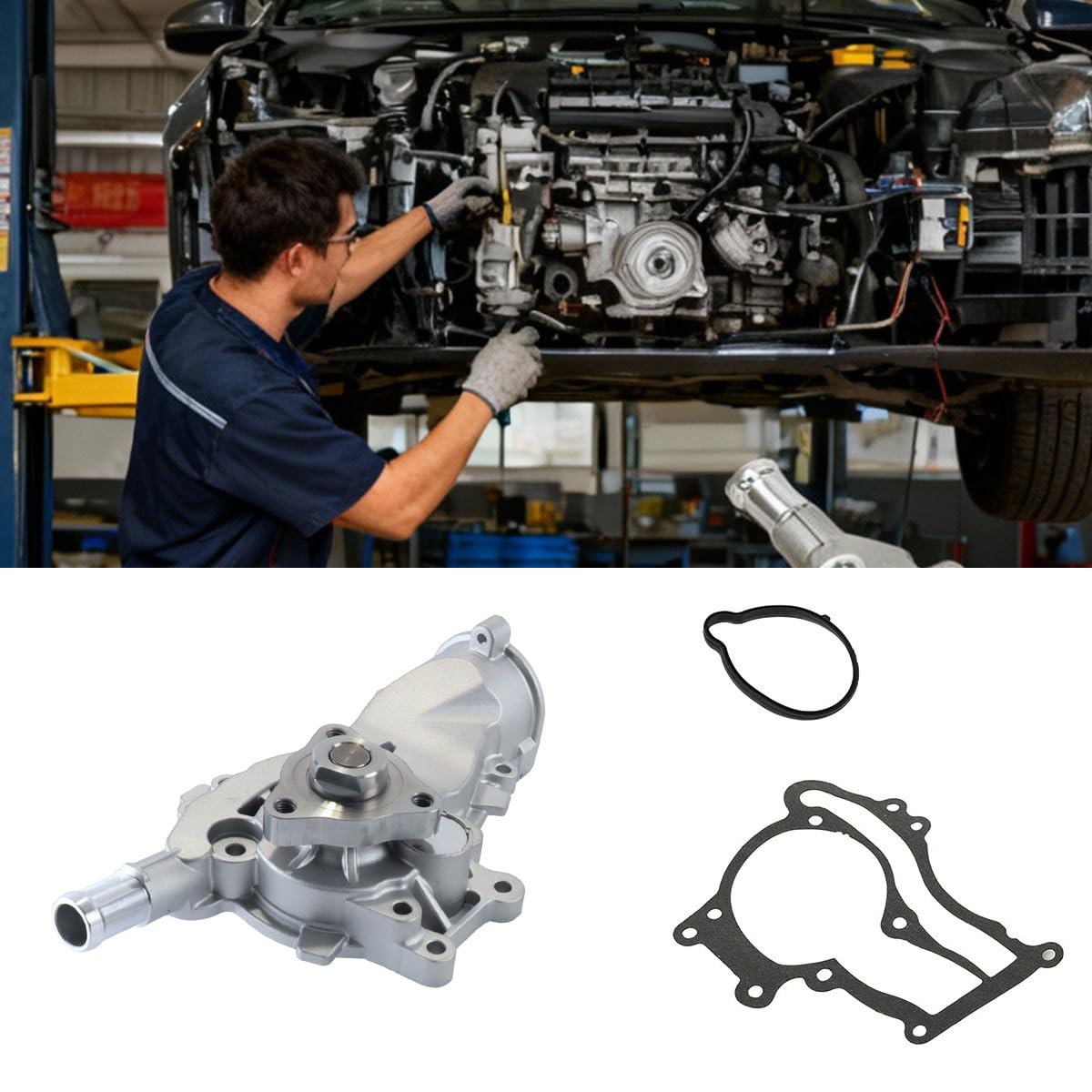 55561623 Pompa dell'acqua del motore con guarnizione compatibile con Compatibile con Chevy Aveo Trax Cruze J300 J305