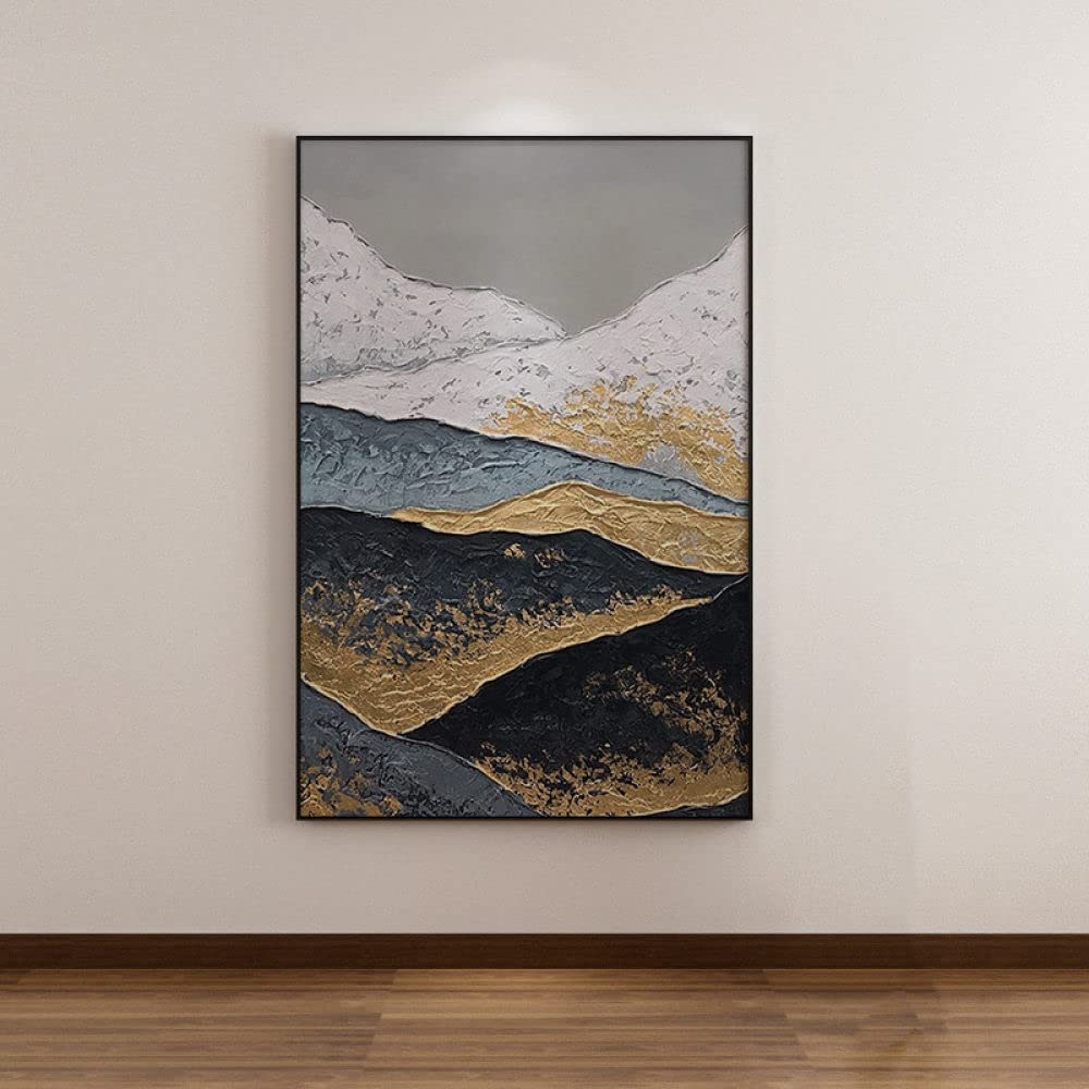 Art mural pour salon et chambre : tableau peinture sur toile blanc texturé moderne sans cadre