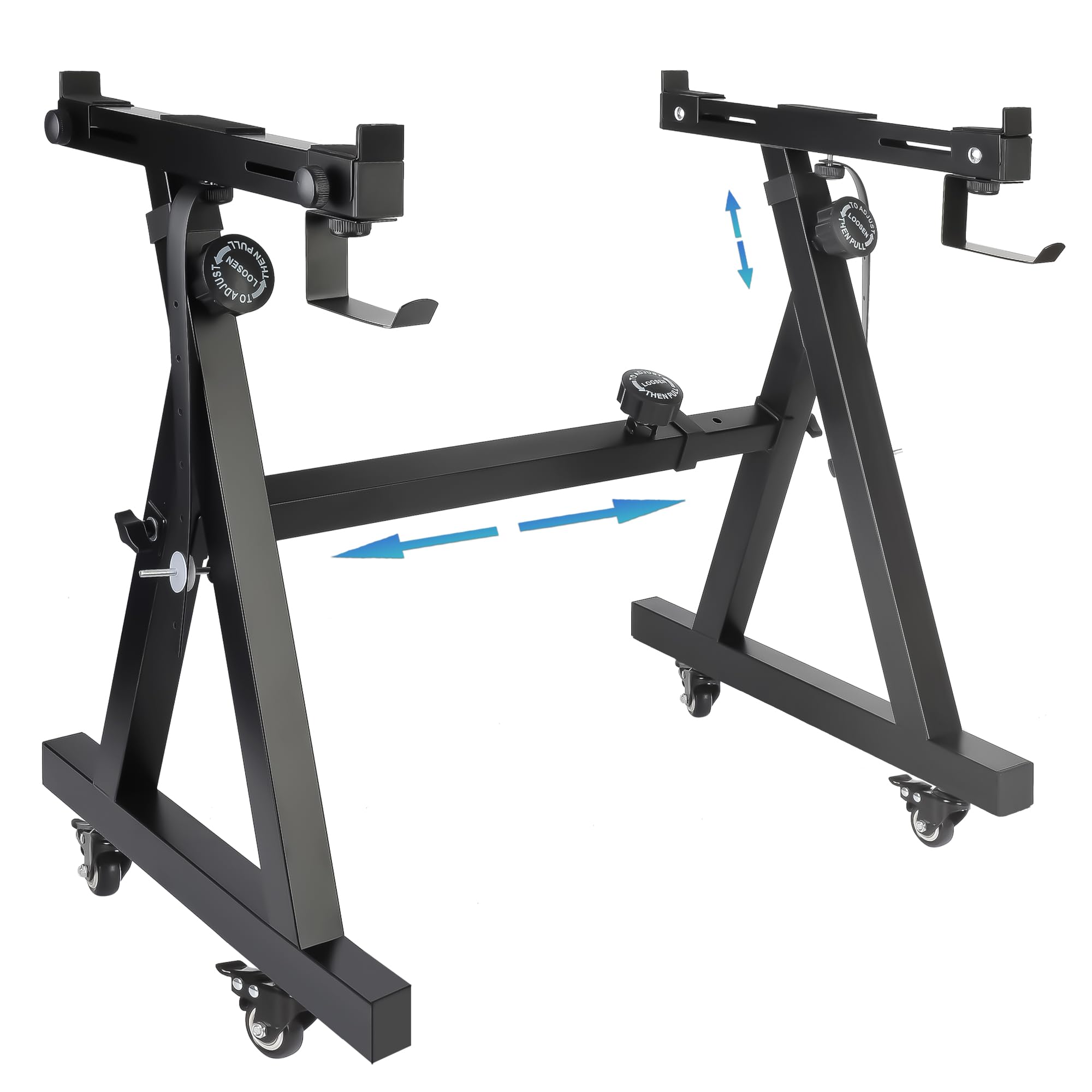 Keyboard Stand Piano w/ Wheels Duty Piano Stand Z Style Adjustable Keyboard Stand Keyboard Holder Piano Keyboard Stand - Sturdy Rolling Musical