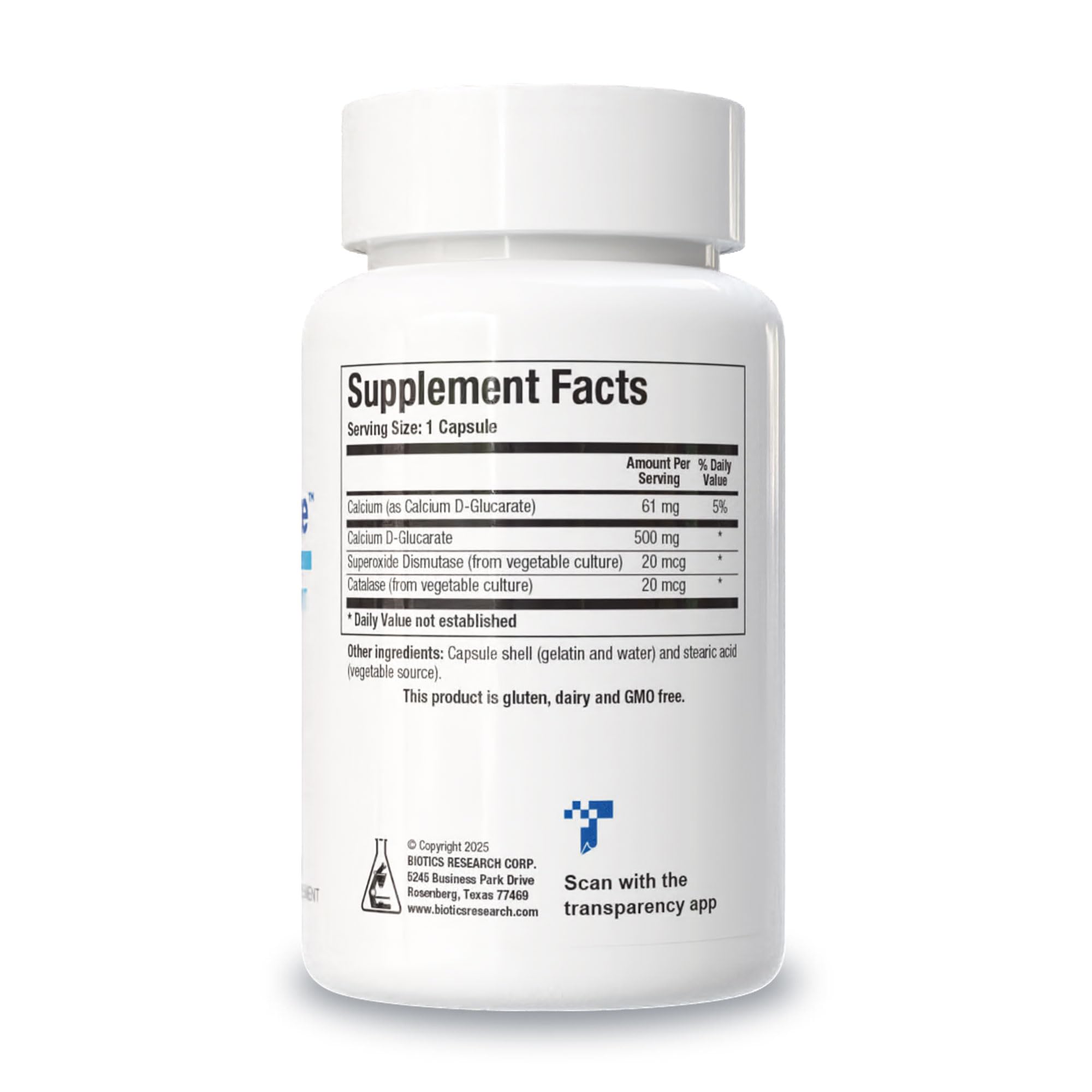 BIOTICS RESEARCH Ca D-Glucarate, Calcium D-Glucarate 500mg, 120 Capsules — Amazon image 2