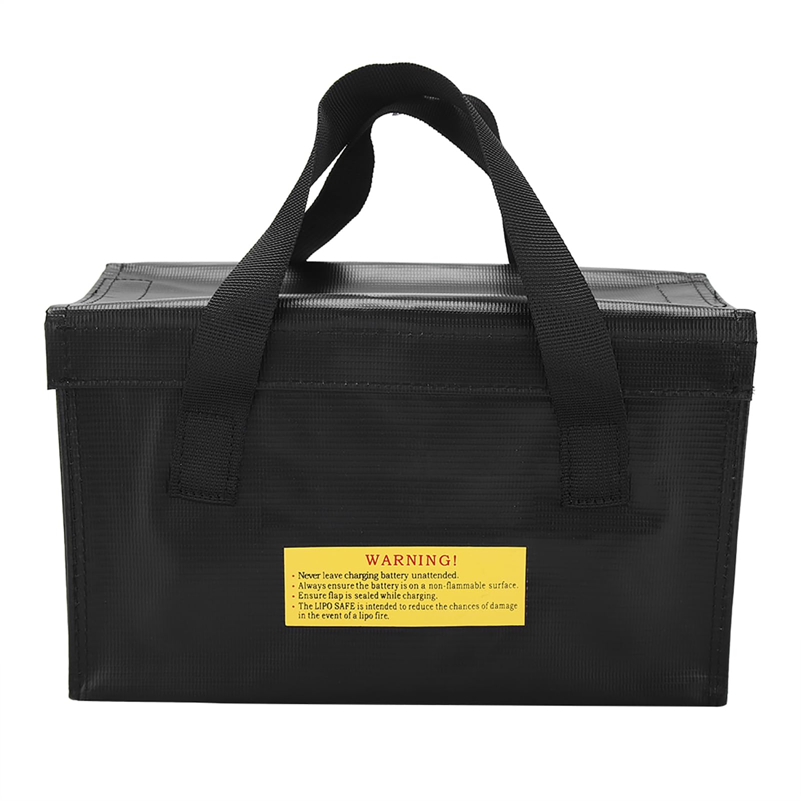 Gavigain Lipo Safe Bag, Fireproof Explosionproof Lipo Battery Safe Bag, Large Space Lipo Battery Storage Guard Safe Pouch for Charge & Storage(Black)