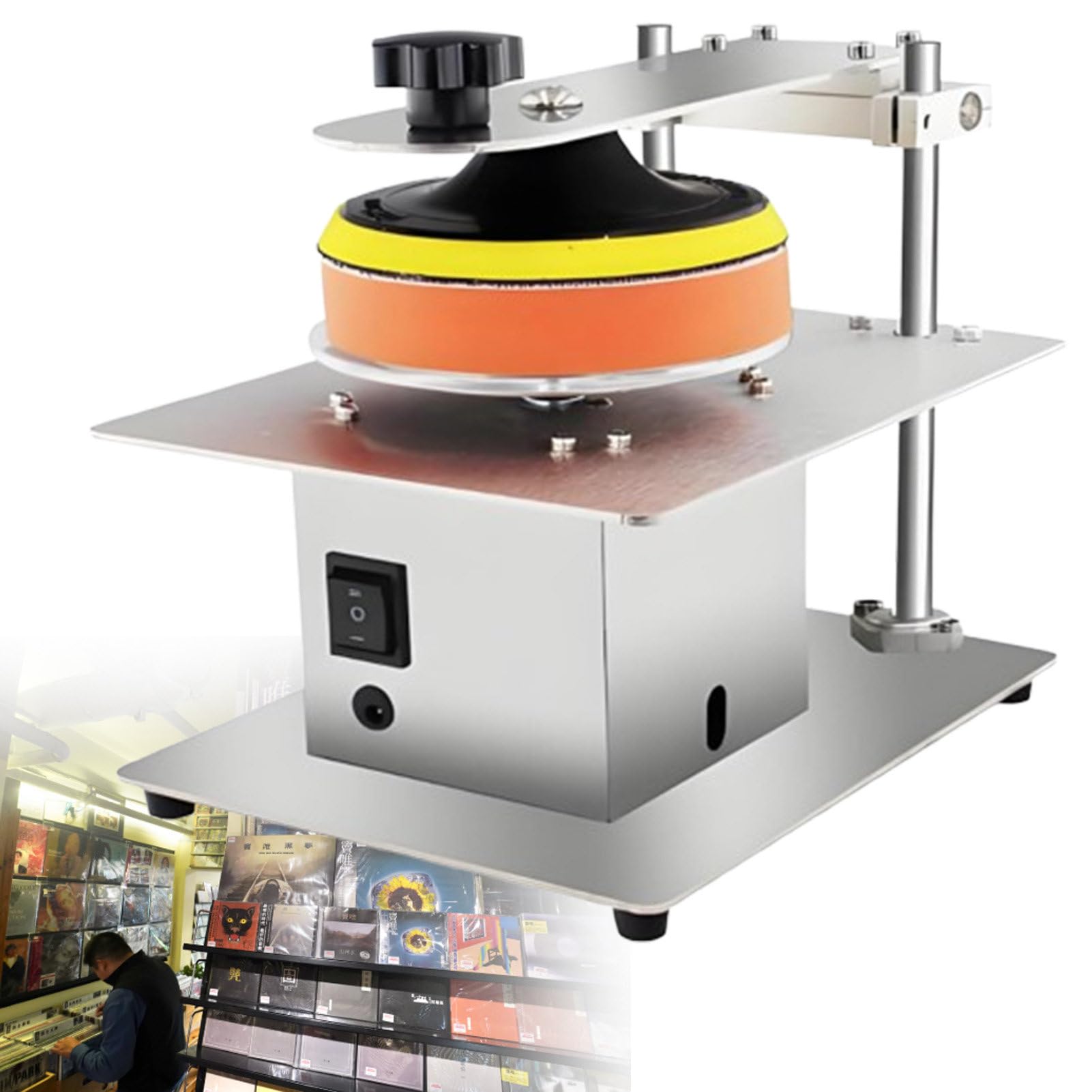 Macchina per la riparazione dei dischi, lucidatrice semiautomatica da 200 W per una rapida rimozione dei graffi su CD e DVD presi in prestito e archiviati