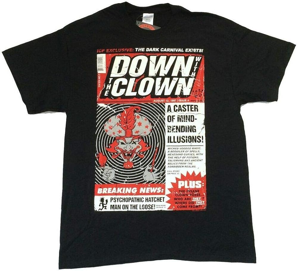 Insane Clown Posse Down with The Clown Black T Shirt New Official ICP Merch Amazon.es Insane Clown Posse Down with The Clown Black T Shirt New Official ICP Merch Amazon.es