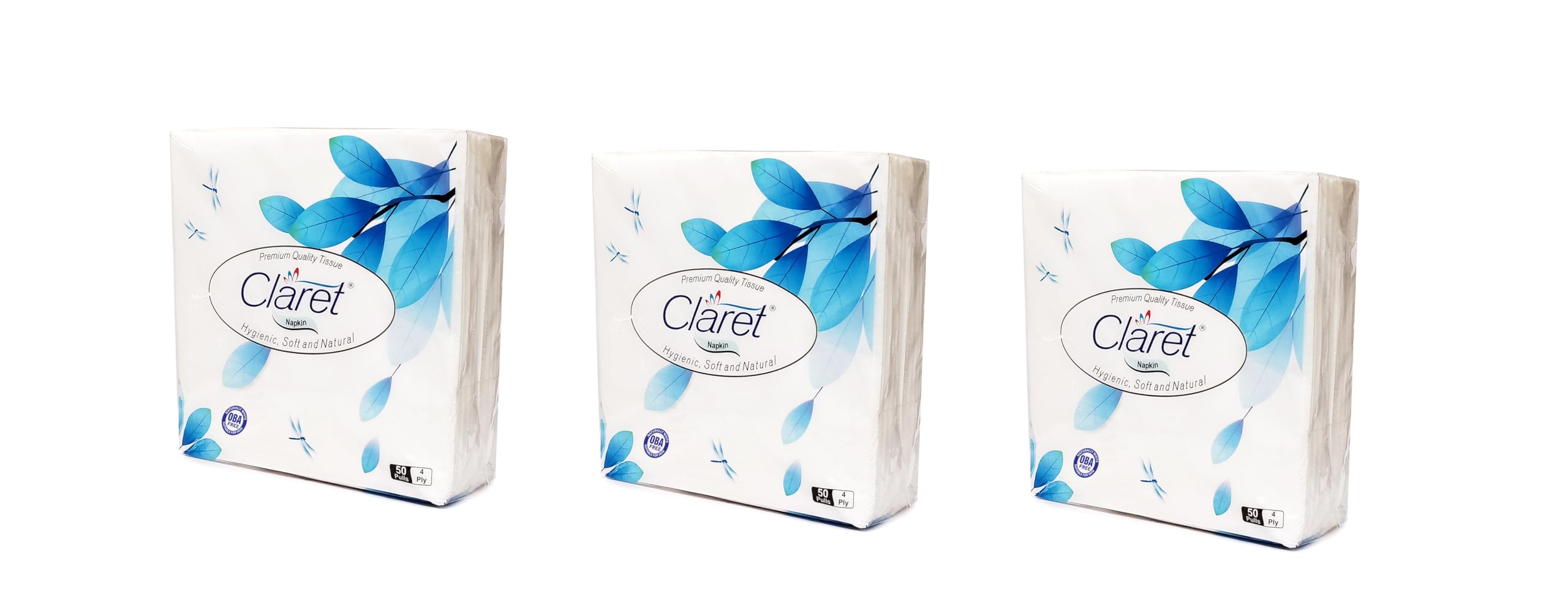 Claret 40x40 cm 4-Ply Paper Napkins - 25 Pulls (Pack of 3) - Ultra Soft, Absorbent Tissues for Makeup Removal, Small Spills and Everyday Use - Versatile and Durable (B0D78ZXTTJ) Amazon Price History, Amazon Price Tracker
