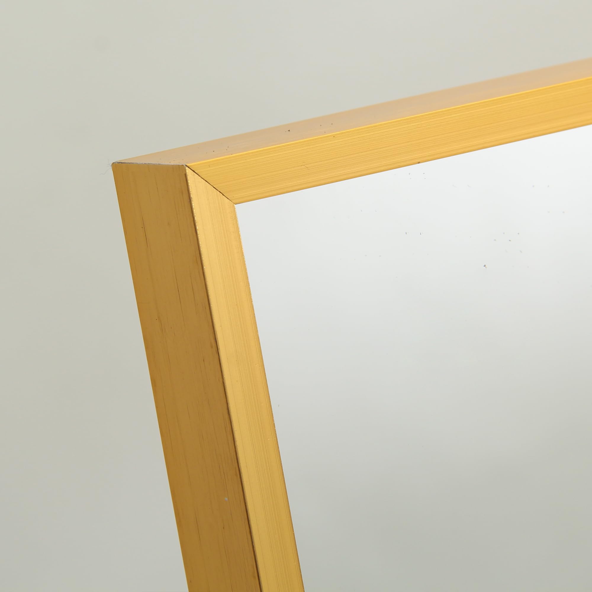 Miroir sur Pied 150x40 cm, Miroir de Sol Rectangulaire avec Cadre en Aluminium Noir, pour Salle de Bain