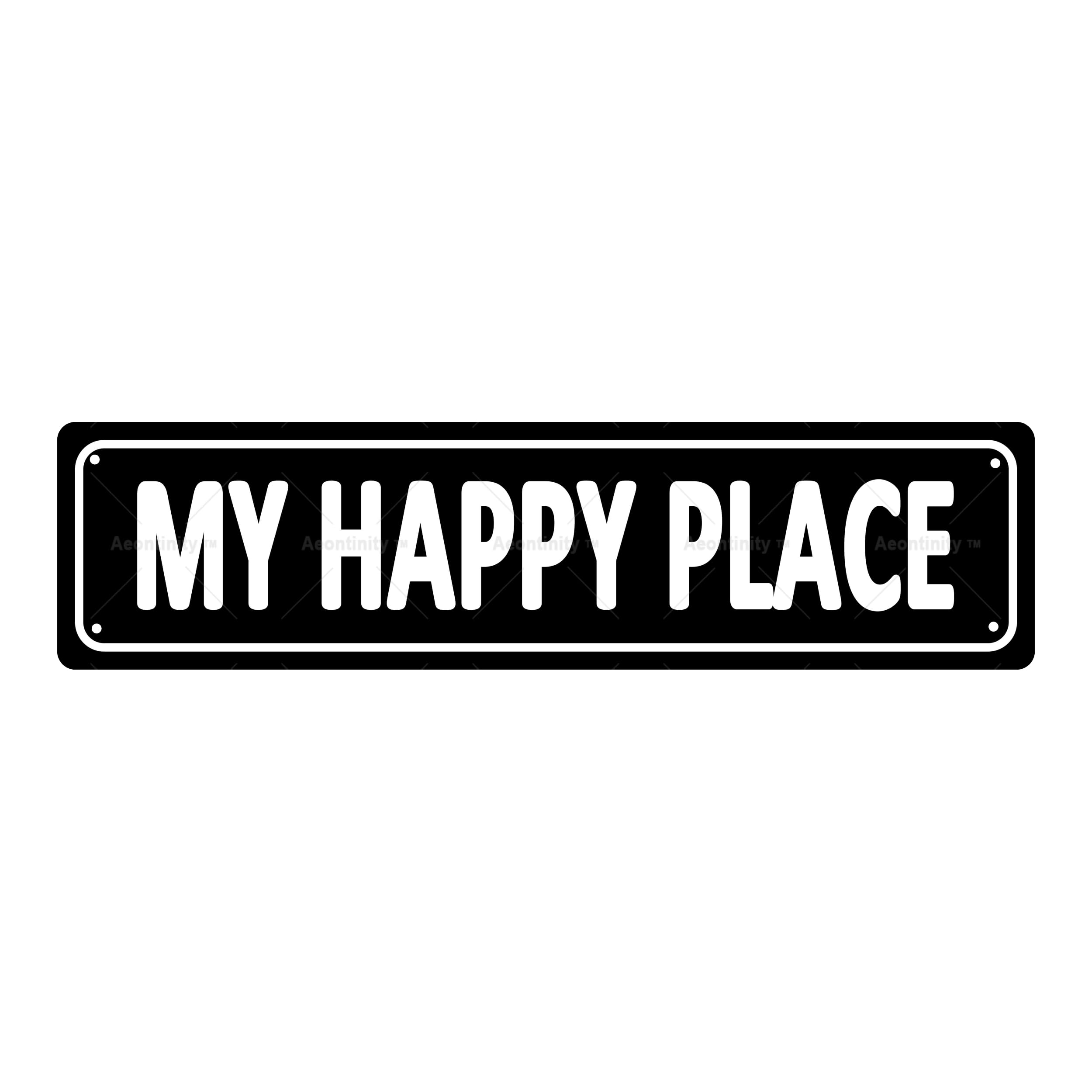 My Happy Place Porch Patio Vintage Metal Tin Street Sign Bar Cafe Garage Cave Home Room Wall Bathroom Farmhouse Garden Porch Patio Decor,4x16 Inch