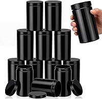 Vista 62 de SATINIOR Paquete de 12 tarros de plástico de 10 onzas con tapas, tarros redondos transparentes para cosméticos de viaje, para artículos de tocador