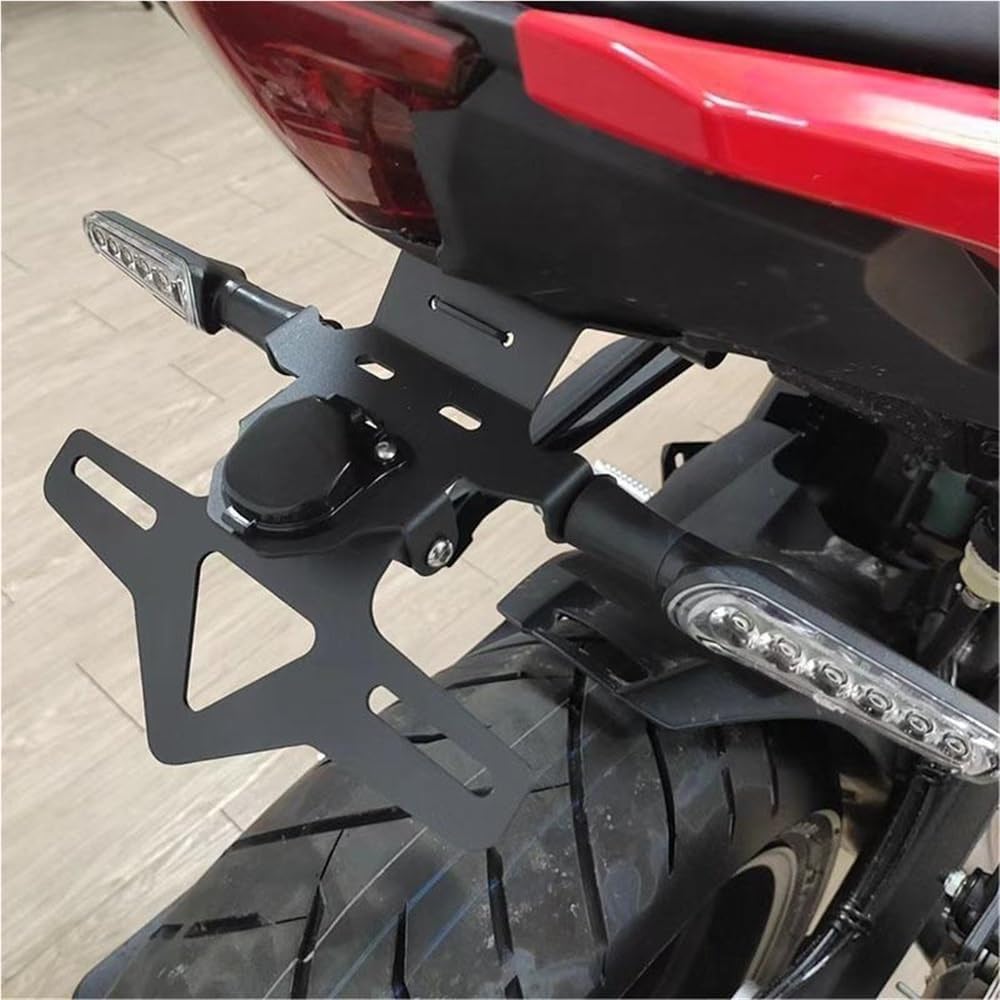 for QJMOTO 600 2022 2023 2024 Short Tail License Plate Frame Rear License Plate Frame Motorcycle