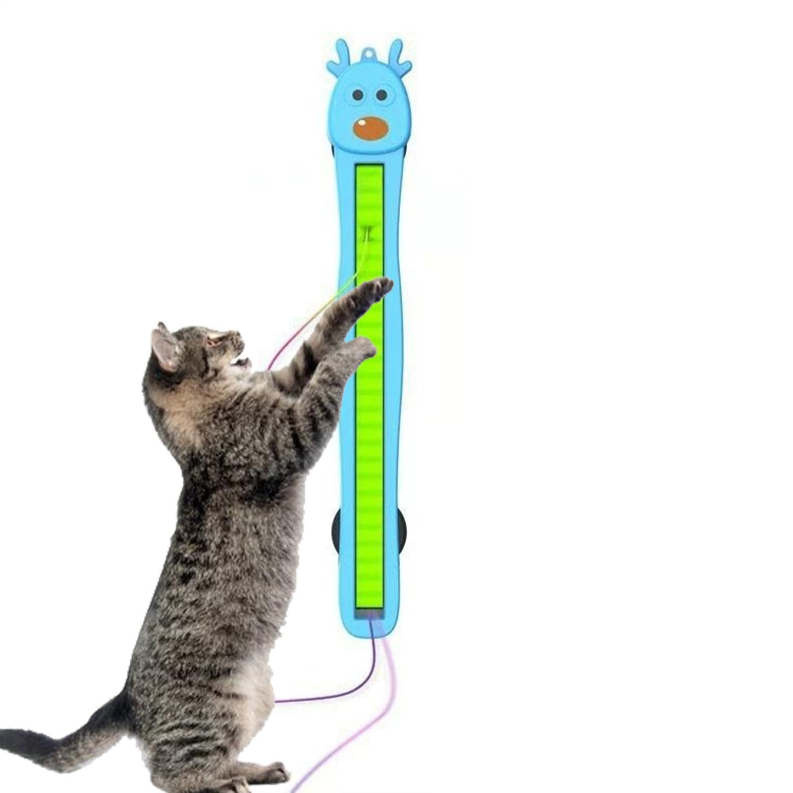 Evita el aburrimiento felino con cuerda voladora para gatos fija a la pared y recargable