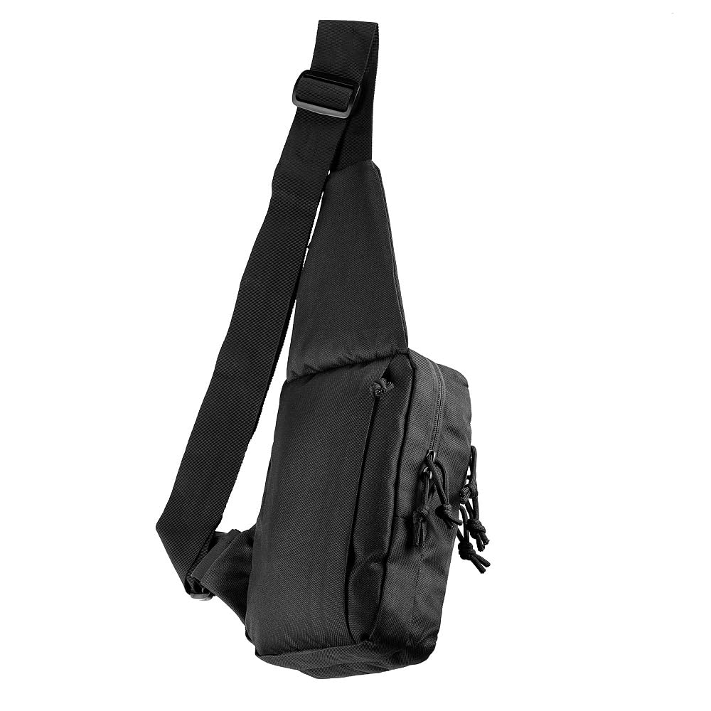 M-Tac EDC - Funda para pistola con cierre de , color negro, bolsillo oculto para arma con 5 compartimentos, ajuste universal para pistolas, color negro