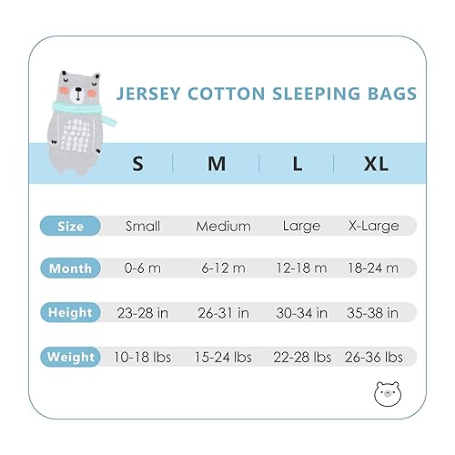 Miniatura 8 de TILLYOU Saco de dormir - Paquete de 1 manta para bebé con cremallera de 2 vías, saco de dormir extrasuave de algodón sin mangas para bebés, de 0 a 6