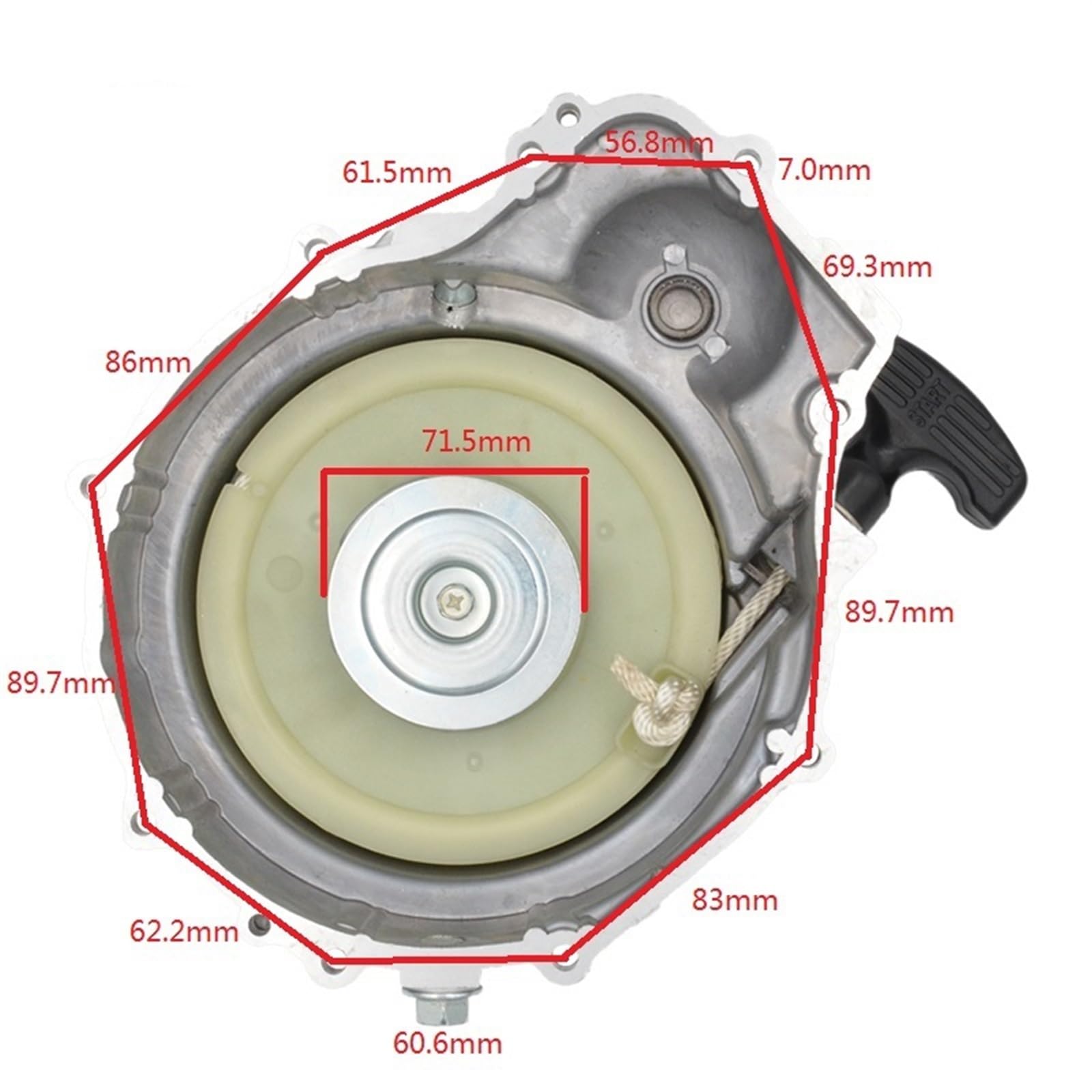 UNARAY Arrancador de Retroceso ATV Todoterreno 4WD Motor de Gasolina Apto for Polaris Sportsman 500 Herramientas de Arranque de Motor de aleación de Aluminio