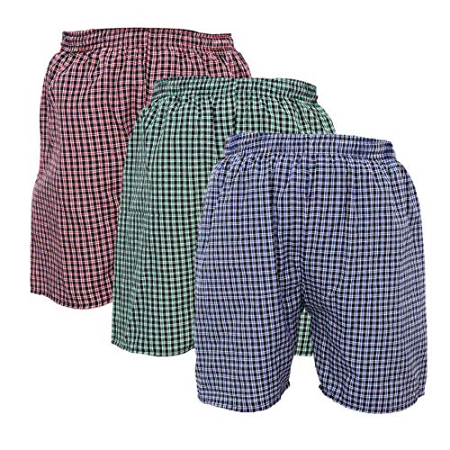Image of DIGITAL SHOPEE Men's Cotton Shorts Boxers, Multicolour, Pack of 3