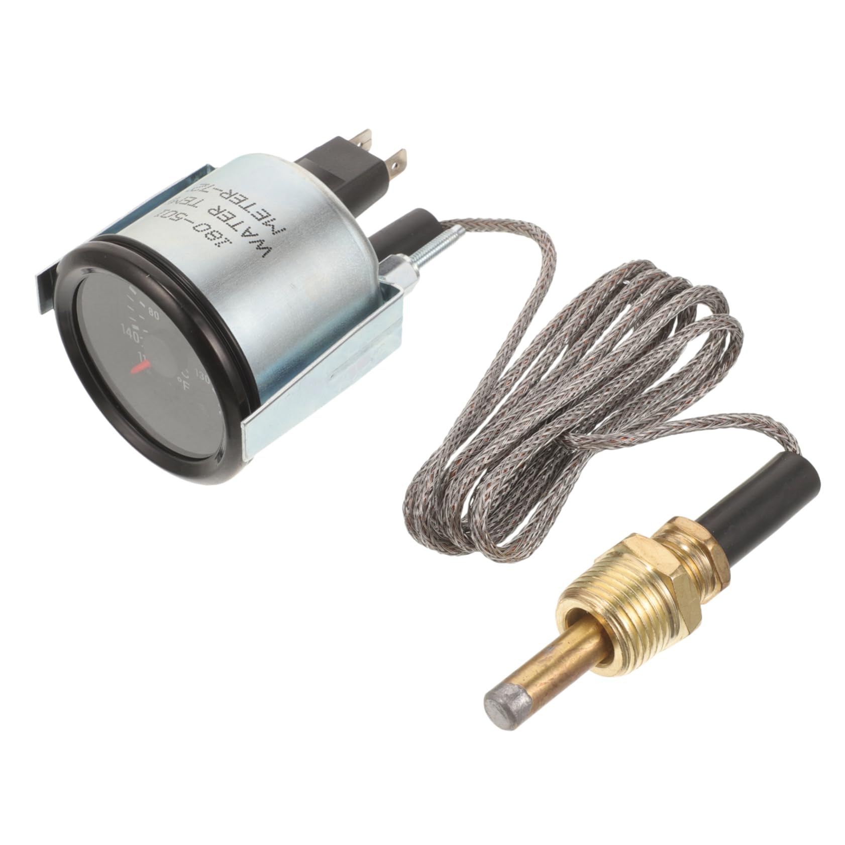 Medidor De Temperatura De Agua Mecánico 52mm Con Sensor Doble Escala Para Automóvil y Barco Lectura Celsius y Fahrenheit Dispositivo Autosuficiente