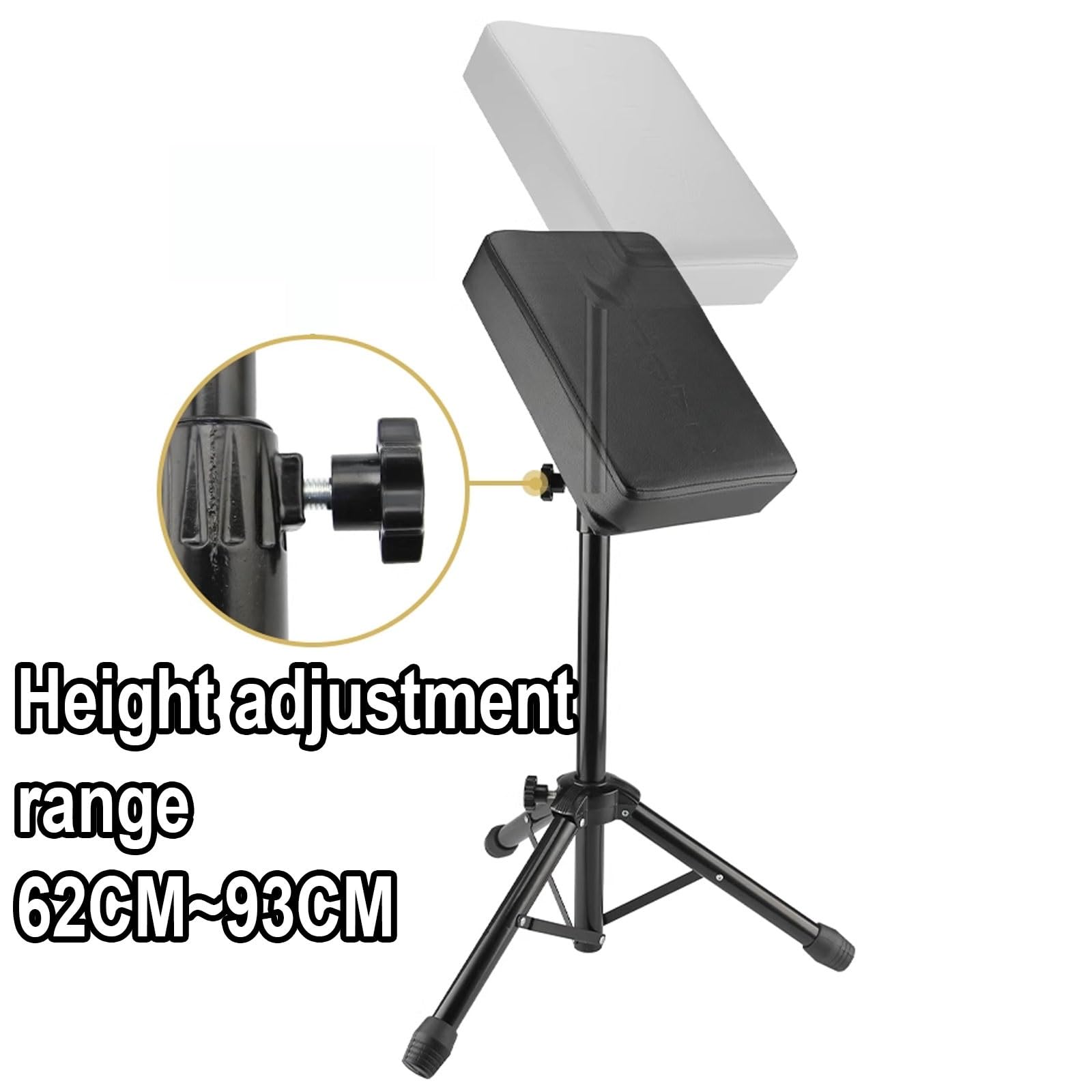 AoForce Tattoo Arm Rest Stand Adjustable Metal Bold Tripod Base Stability Strongly Adjustable Height Angle, Quick Installation Foldable Arm Rest Stand