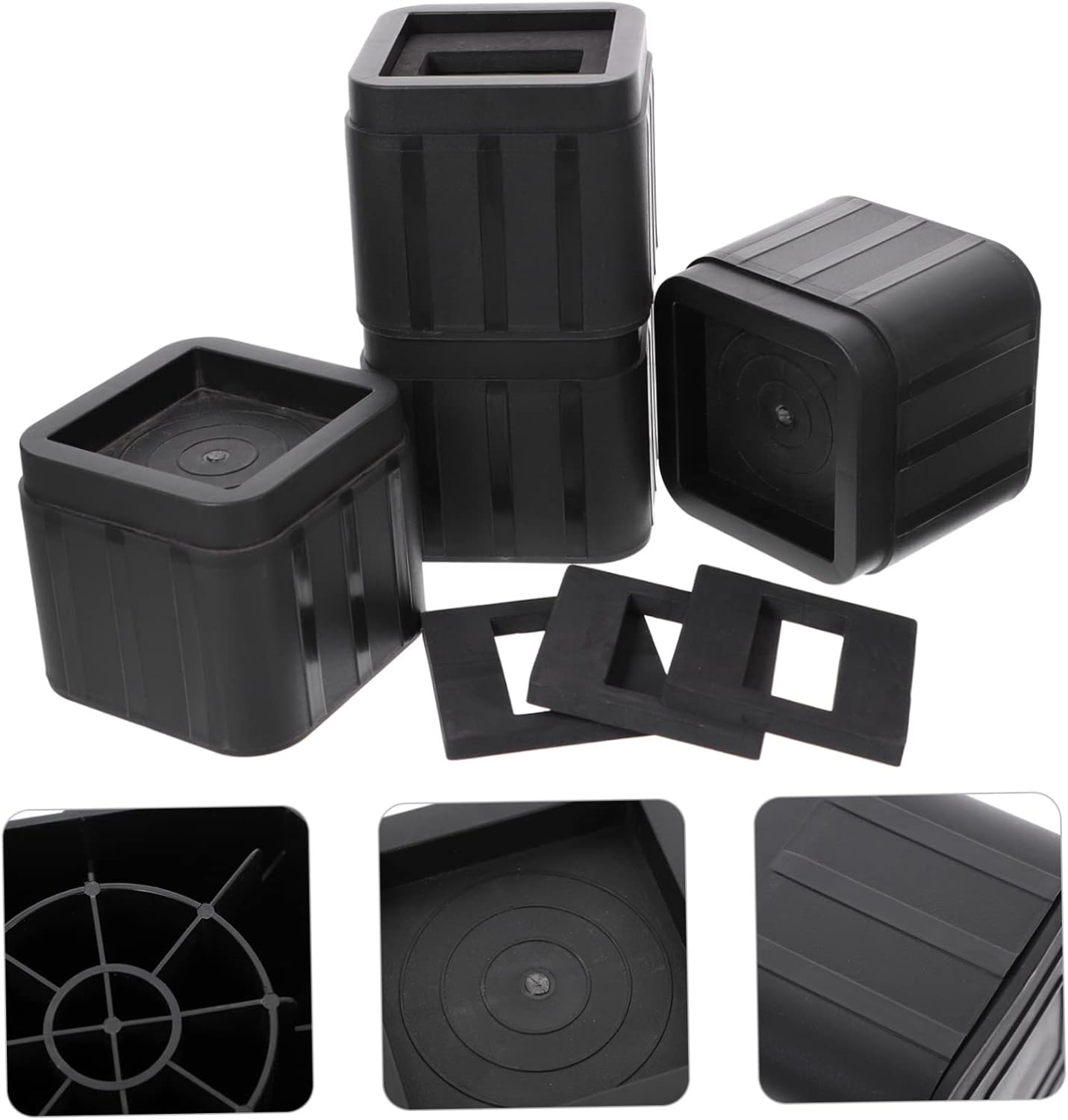 STOBAZA 4sets Solid Wheel Mats Legs for Furniture Furniture Levelers Sofa Risers Hardwood Floor Protector