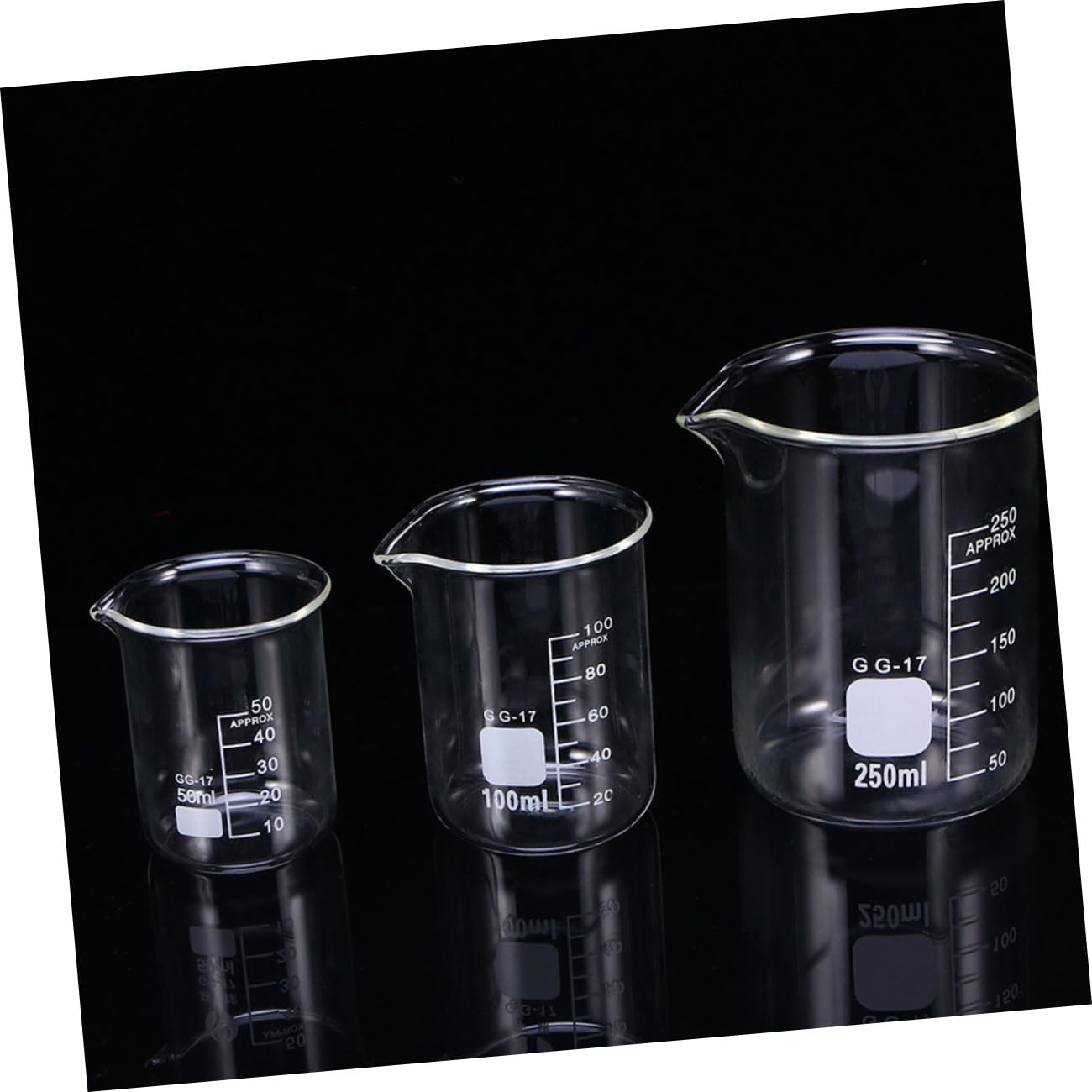 Sosoport 10 Pezzi Brocca Graduata in Vetro 100ml Tazza di Misurazione Portatile Facile da Pulire per Laboratorio e Uso Scientifico