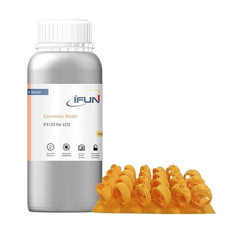 review IFUN Ceramics Resin for LCD 3D Printer Rapid Resin UV-Curing Resin 405nm Skin 500g