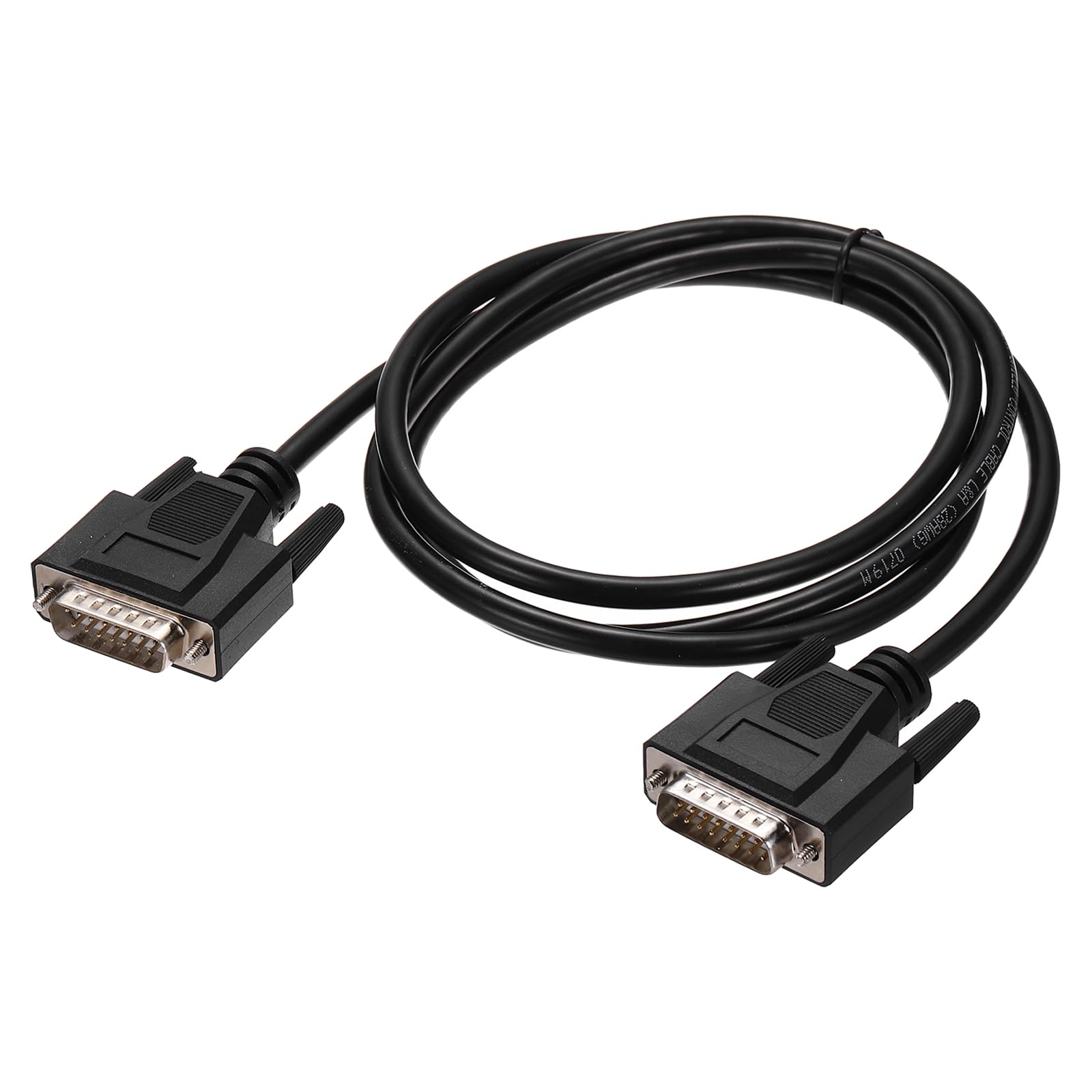 QUARKZMAN Cable Serial DB15, 28AWG Con Blindaje De Aluminio DB15 Macho A Macho Cable Serial Directo Para Comunicación De Datos, 4.9 Pies