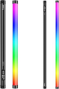 Mettlelite 2 ft & 4 ft RGB أنبوب ضوء حزمة، كامل اللون ضوء الفيديو مع التحكم APP، 2800 K-8000 K CRI96 TLCI97 RGB CCT HSI Mode