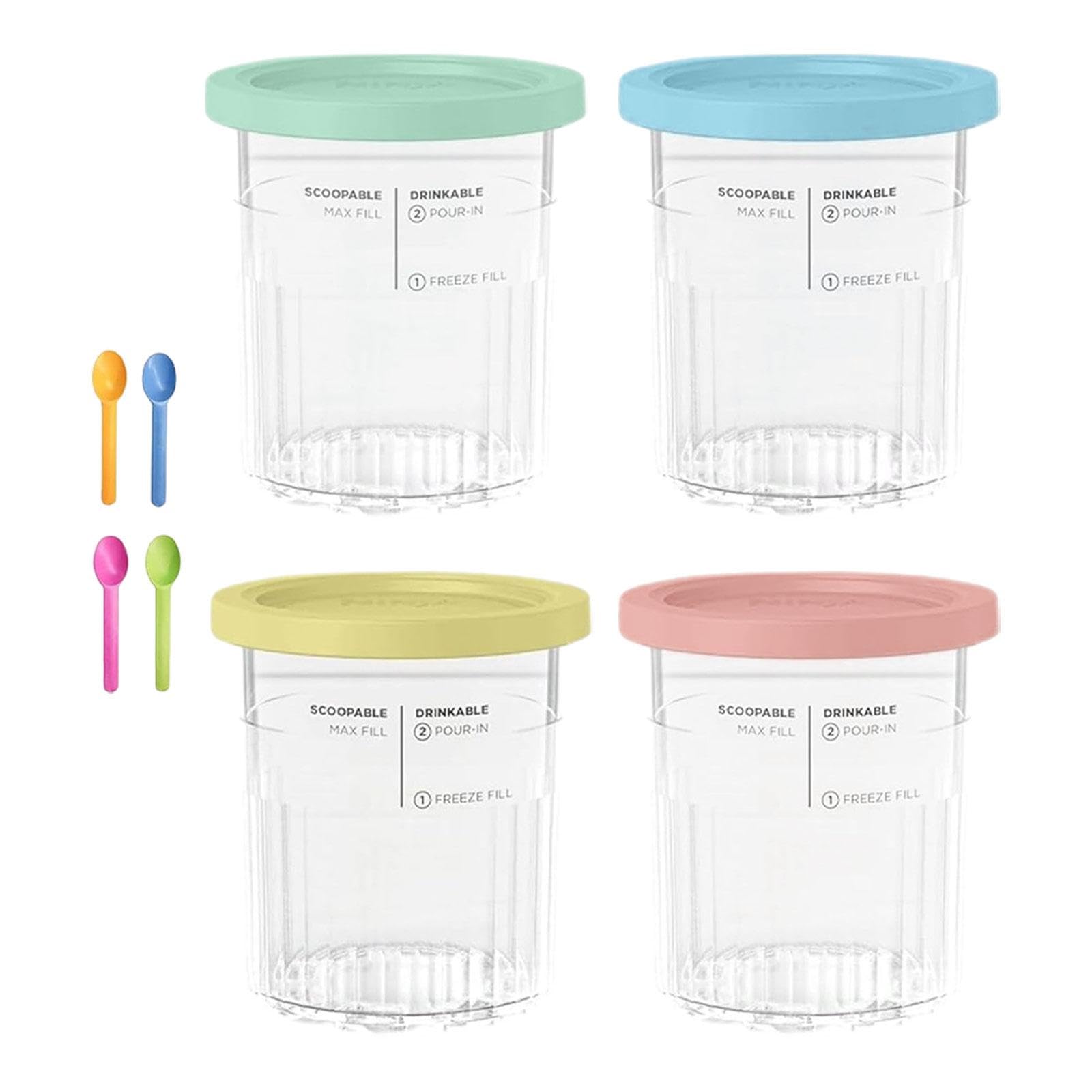 4pcs 24 Ounce Ice Cream Pints and Lids for NC501 Tubs for Ho | 24 Ounce Ice Cream Pints and Lids for NC501 Tubs Household Cafe 4 ABS Scoops Pc-image-10