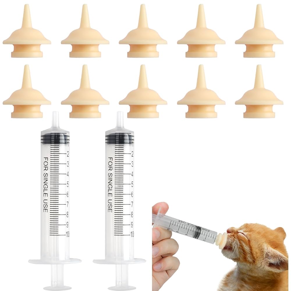 60ml Cat Feeding Bottle Kit Pet Nursing Milk Bottle+Nipple Opener+Cleaning Brush+ Replacement Nipple For Newborn Kittens/Puppies