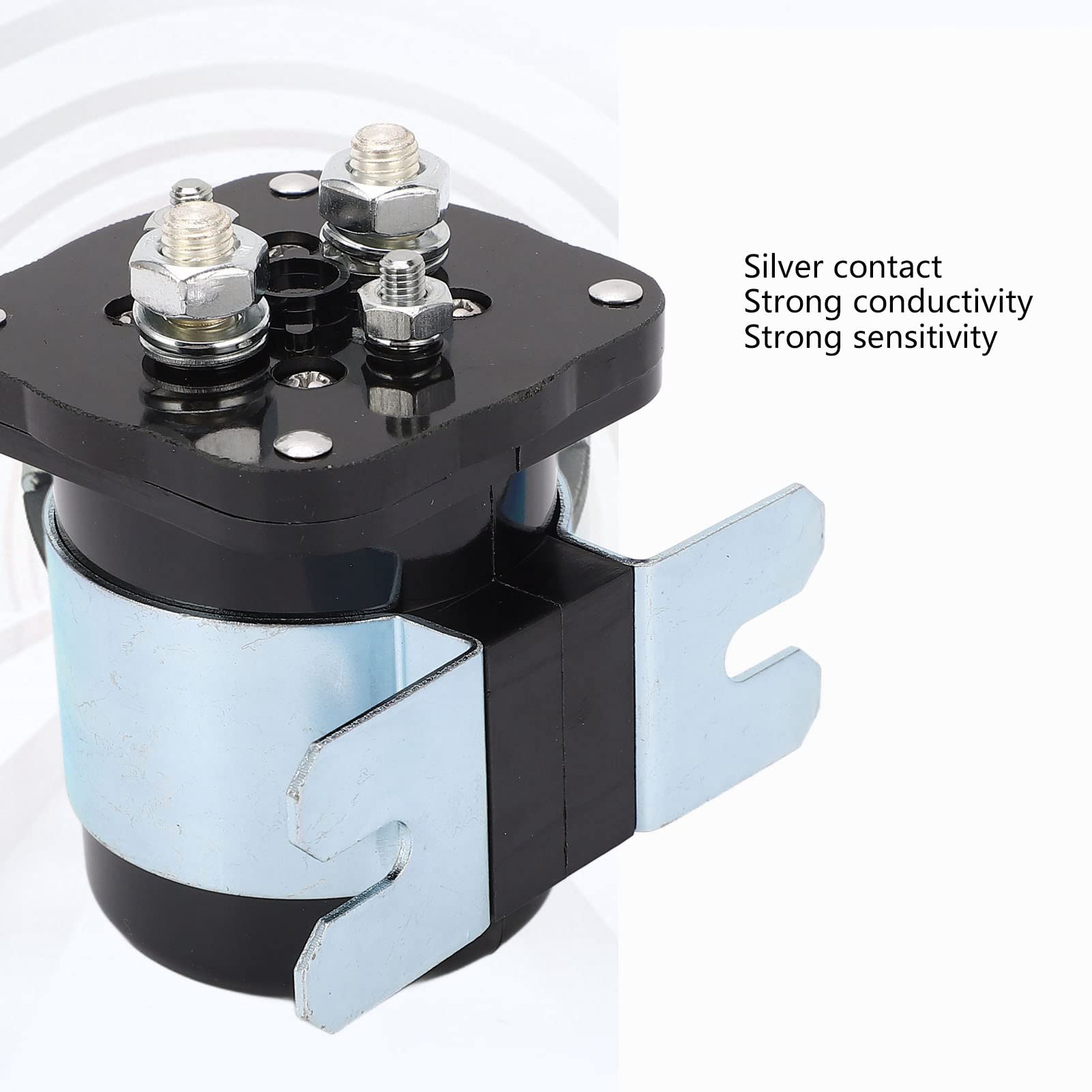 Wakects Relé de Motor 200A Bobina de Latón ABS Relé Automotriz 24 VCC Normalmente Abierto para Motores de Iluminación de Control Industrial y Vehículos Todoterreno (12V)