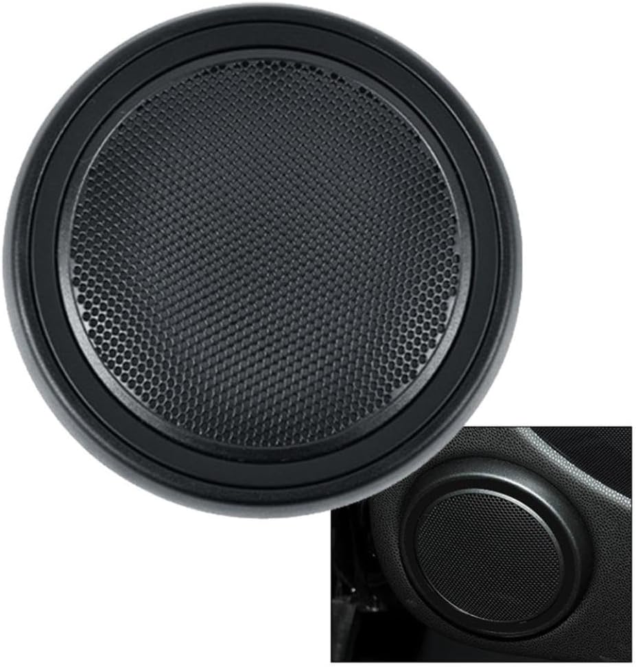 Car Front Door Speaker Cover Grille ABS Decorative Cover 51412753333 51412756567 Compatible With R56 Car Interior Accessories(Black)