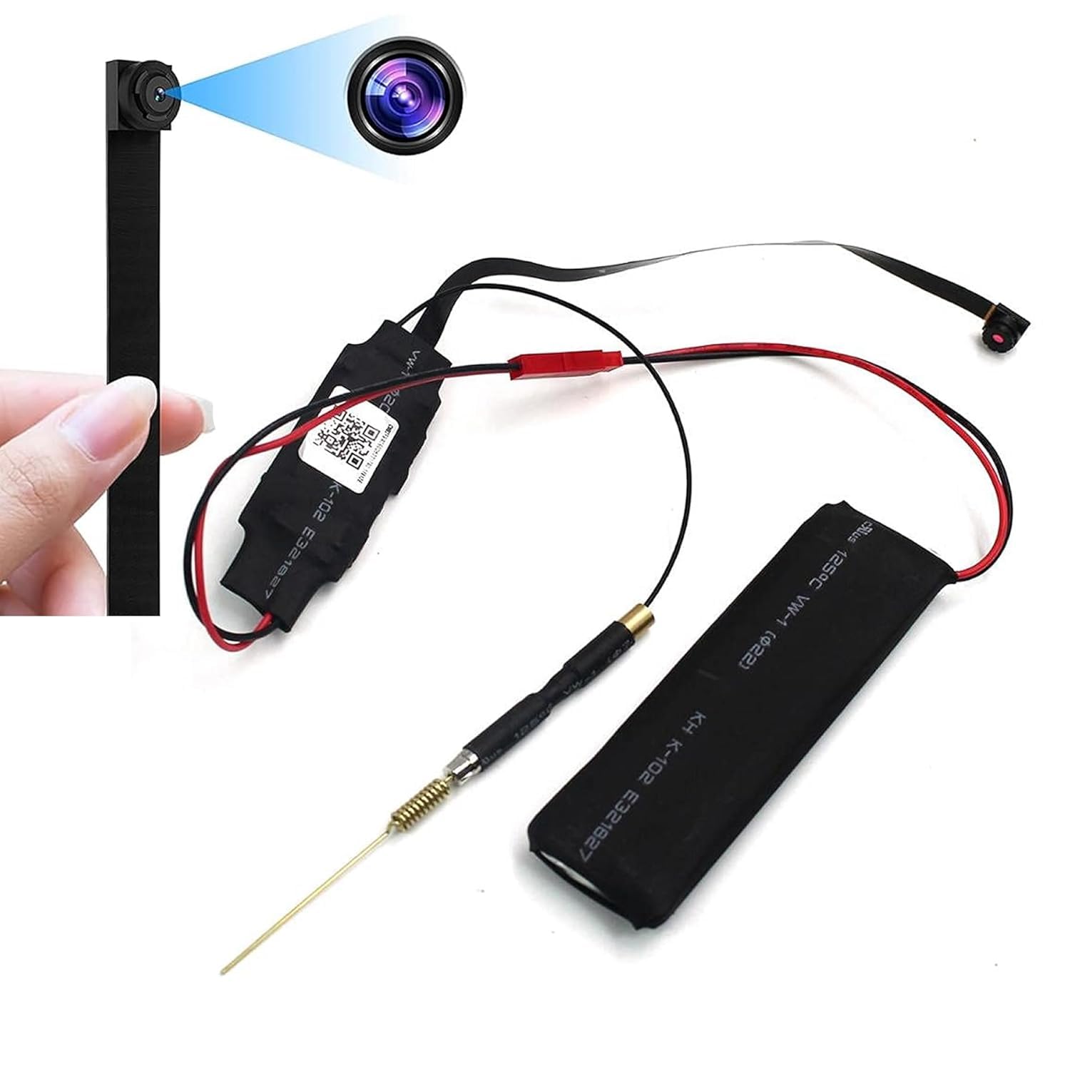 4K Video Quality Mini WiFi Spy Camera Module, Wireless 1080P Portable DIY Strip Hidden Camera Home Security Monitoring, Nanny Cam with Motion Detection(One Lithium_Ion Battery Free.)-picture-14
