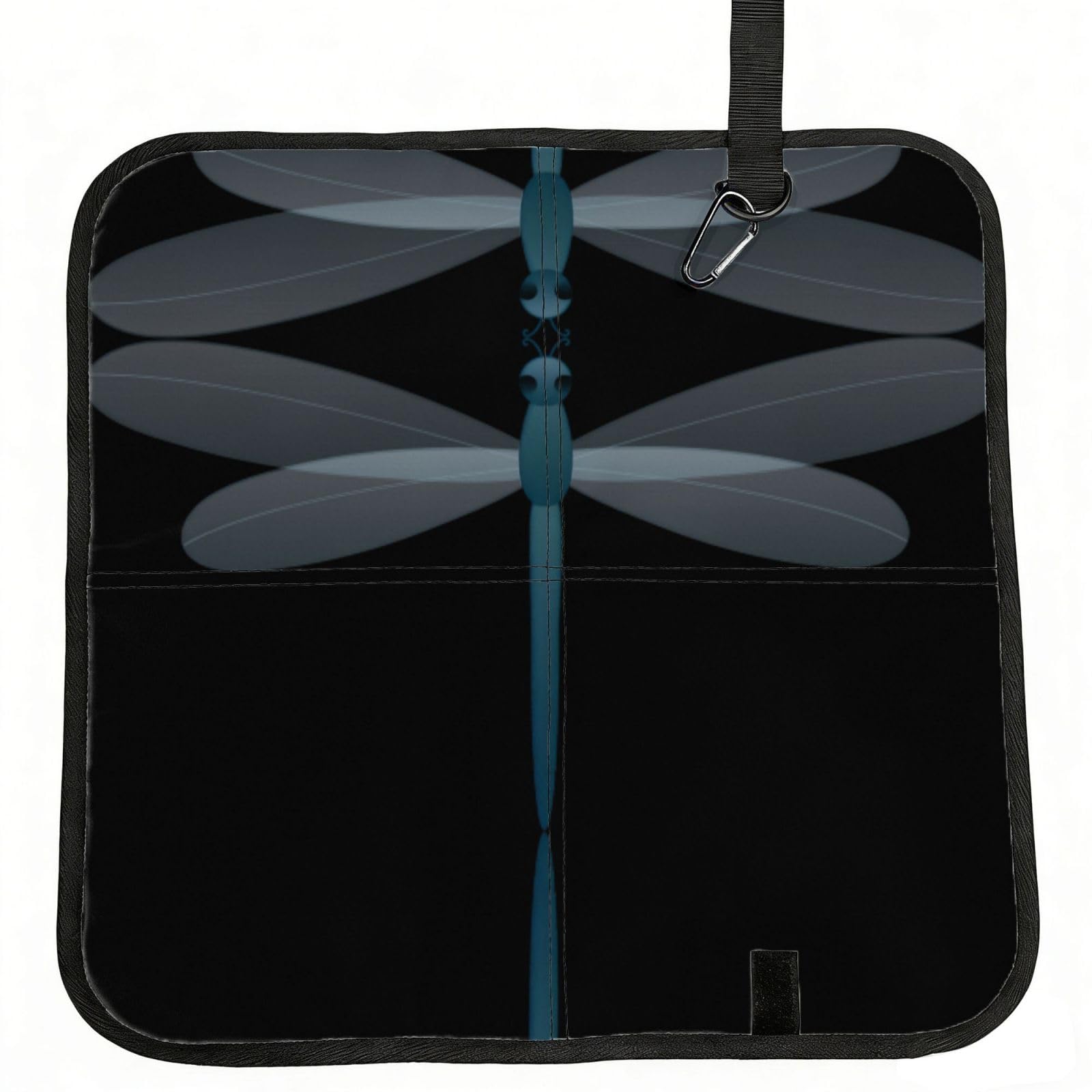 MROWYC Dragonfly Printed Foldable Seat Cushion - Portable with Carabiner, for Stadium, Camping, Hiking