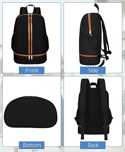 Miniatura 7 de HowFly Mochila de gimnasio, bolsa de gimnasio para mujeres y hombres, mochila deportiva con compartimento para zapatos, bolsa de entrenamiento