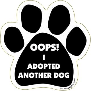 Oops! I Adopted Another Dog Paw Shape Car, Truck, Refrigerator Magnet