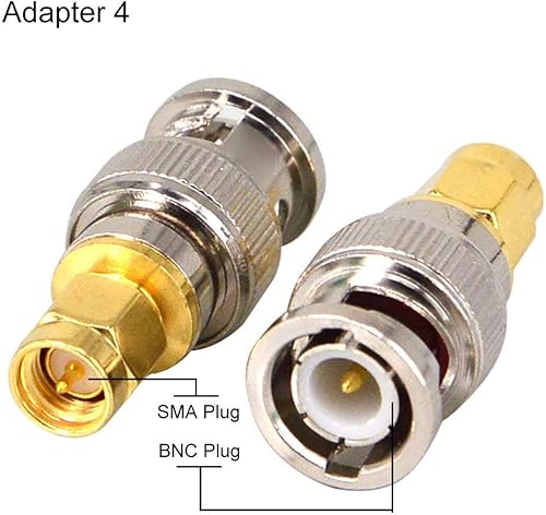 Miniatura 8 de onelinkmore Kits de adaptadores SMA a BNC para SDR, radios de mano, escáner, adaptadores de walkie talkie SMA macho hembra a BNC macho hembra RF