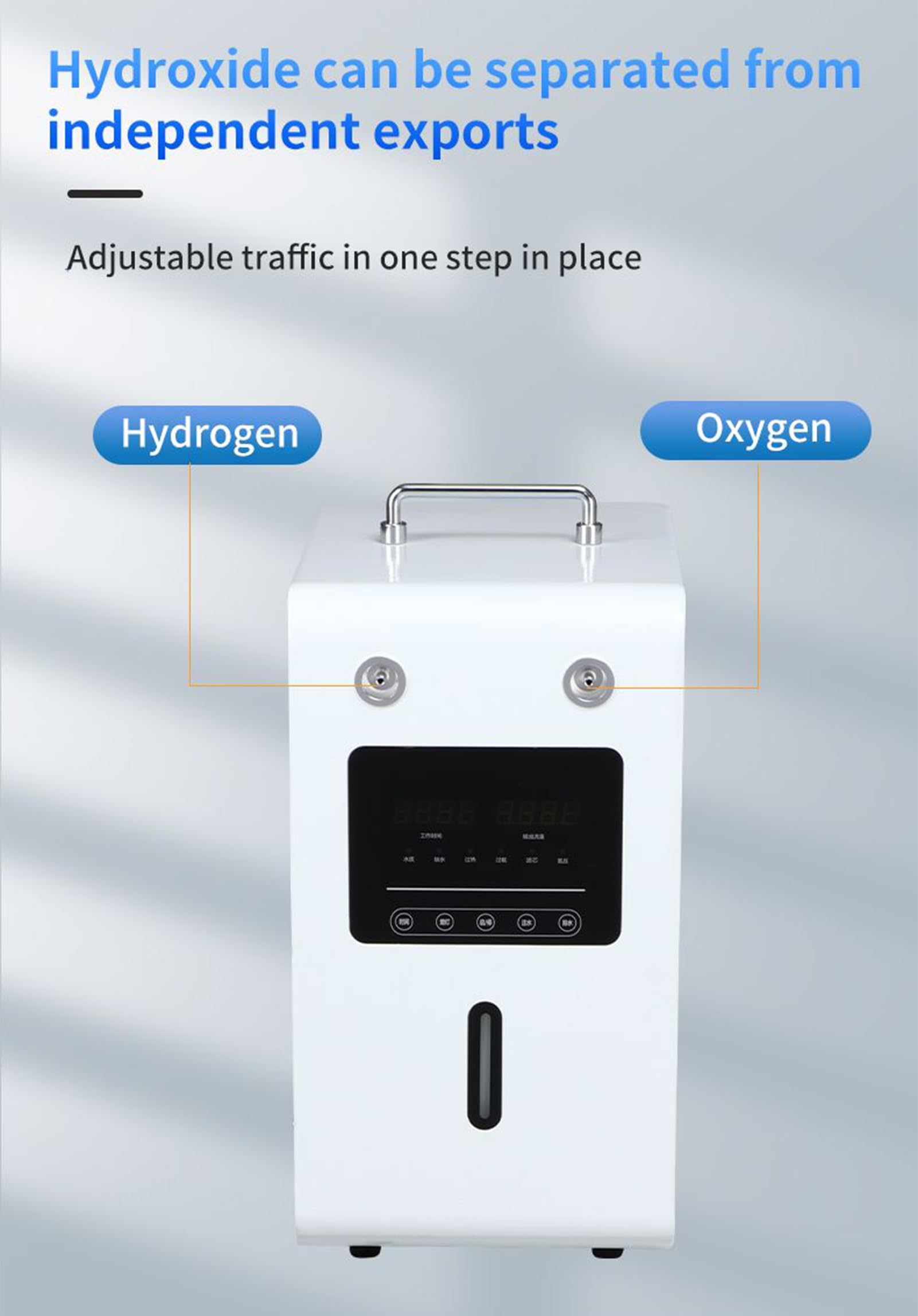 Urządzenie do inhalacji wodorem, gaz Browns o wysokiej czystości 99,99%, inhalator H2 z dwoma portami, generator wody wodorowej w technologii PEM, z monitorowaniem TDS wody 600ml