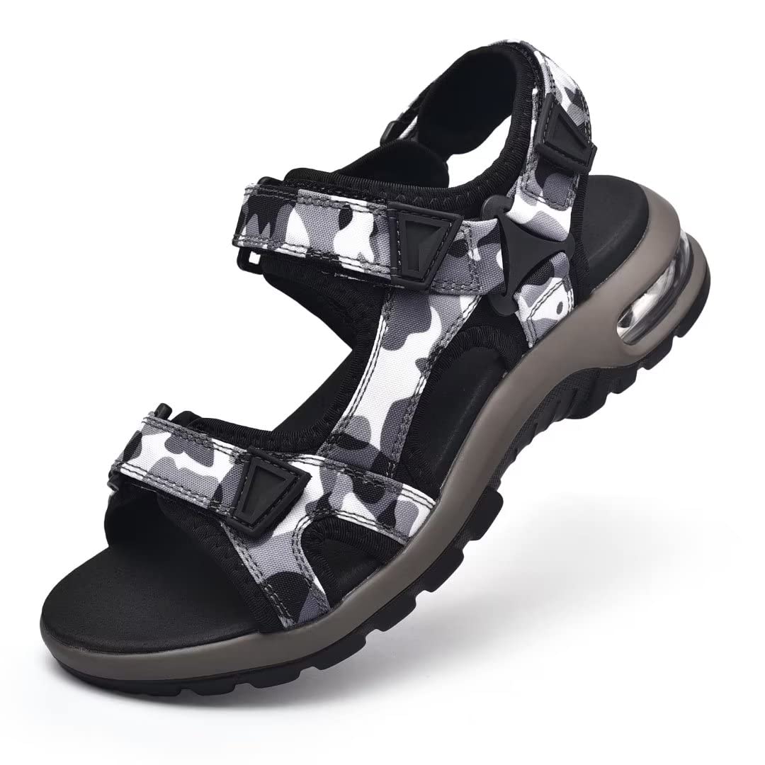 visionreast Mens Athletic Sandals Open Toe Hiking Outdoor Non-slip Sandals Air Cushion Sport Casual Beach Sandals