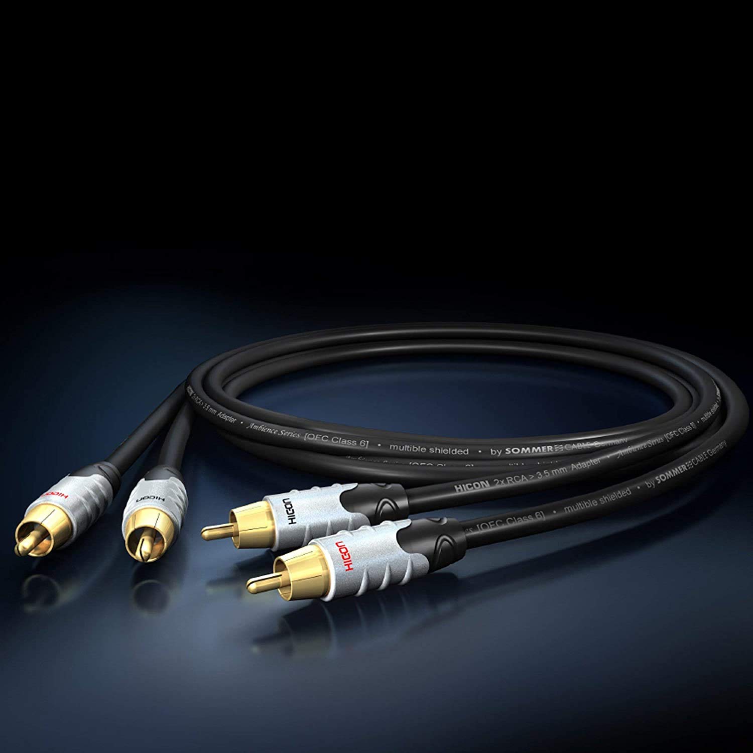 Hicon Ambience HiA-C2C2-0300 - Cavo RCA stereo 3 schermato per impianto stereo amplificatore e Phono 3 m