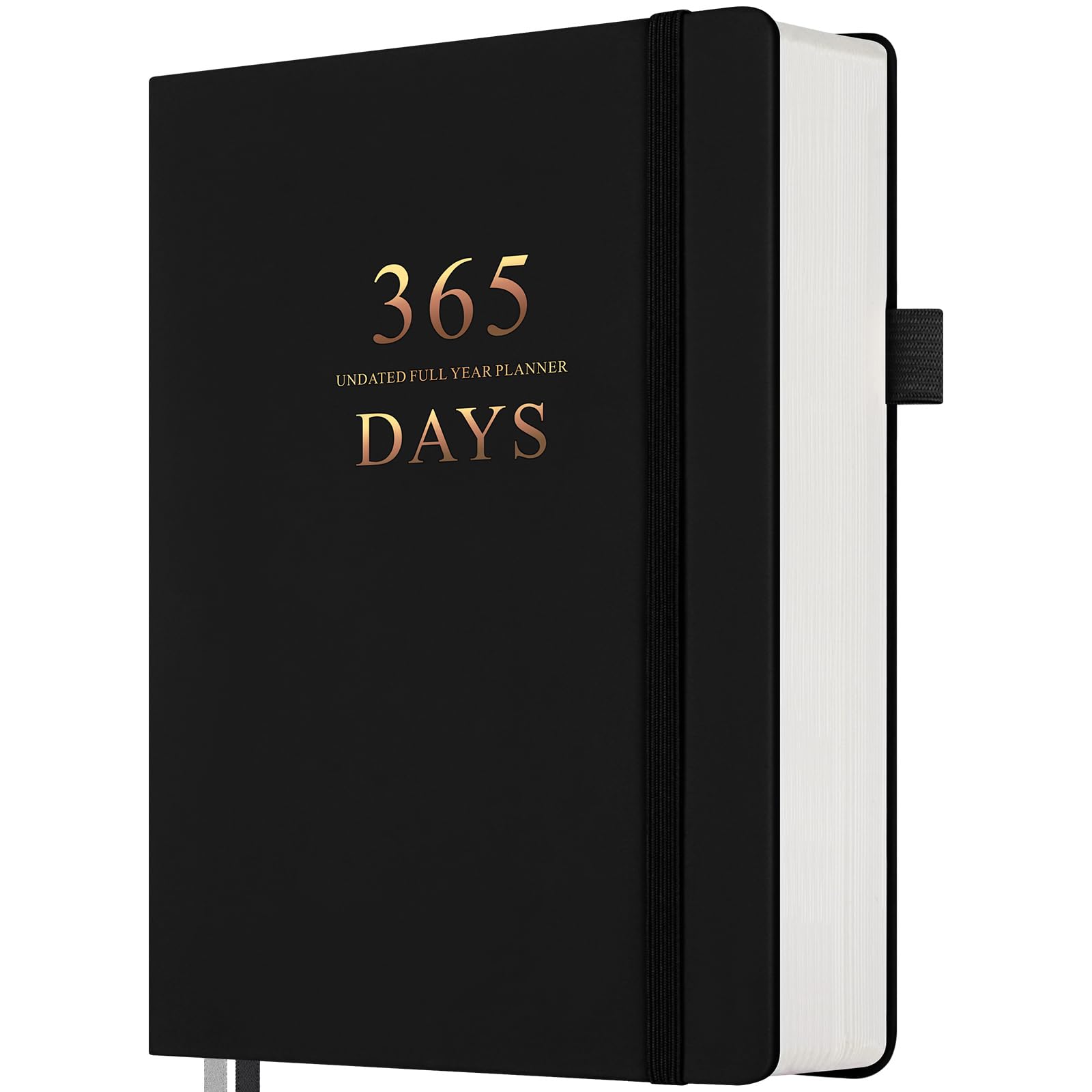 Asten Planner, Undated Daily Planner with To Do List, 365 Days Planner for ADHD Adult, Agenda Men, Hourly Planner Notebook for Goal Setting, Productivity Planner with Calendar, 8.3'' x 5.8'' (Black)