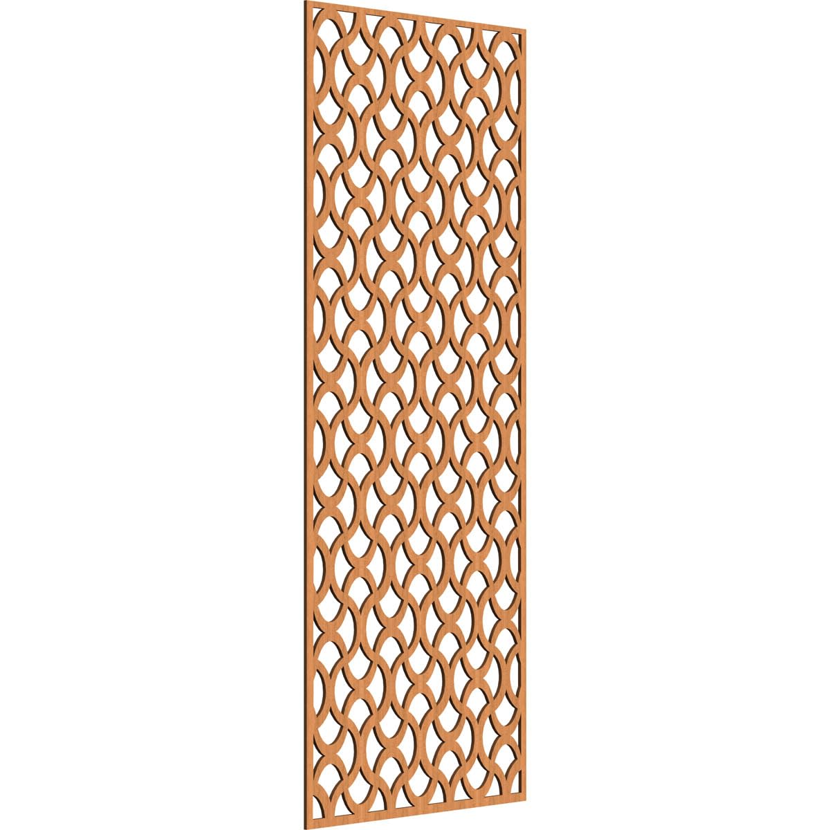 Resort Decorative Pierced Fretwork Wood Wall Panels, 27 3/8"W x 69 3/8"H x 1/4"T, Cherry