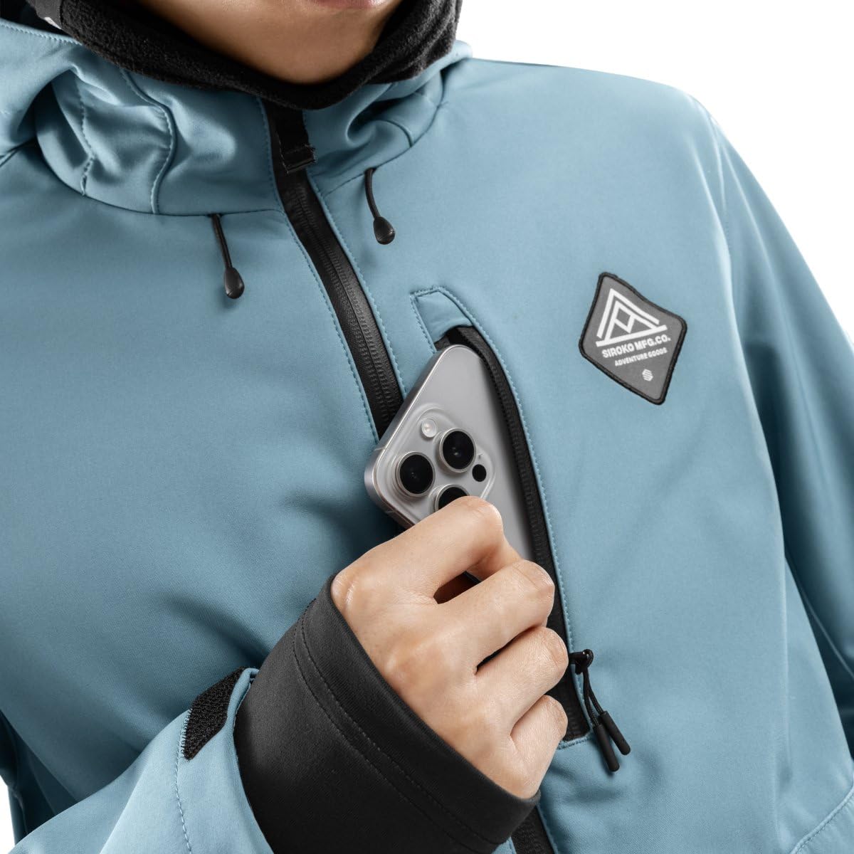 SIROKO Chaqueta Esquí Hombre Impermeable Térmica Cremallera