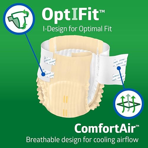 Miniatura 2 de FitRight Ultra - Pañales desechables para incontinencia con pestañas gran absorción XL 57-66 pulgadas 4 paquetes de 20 80 en total