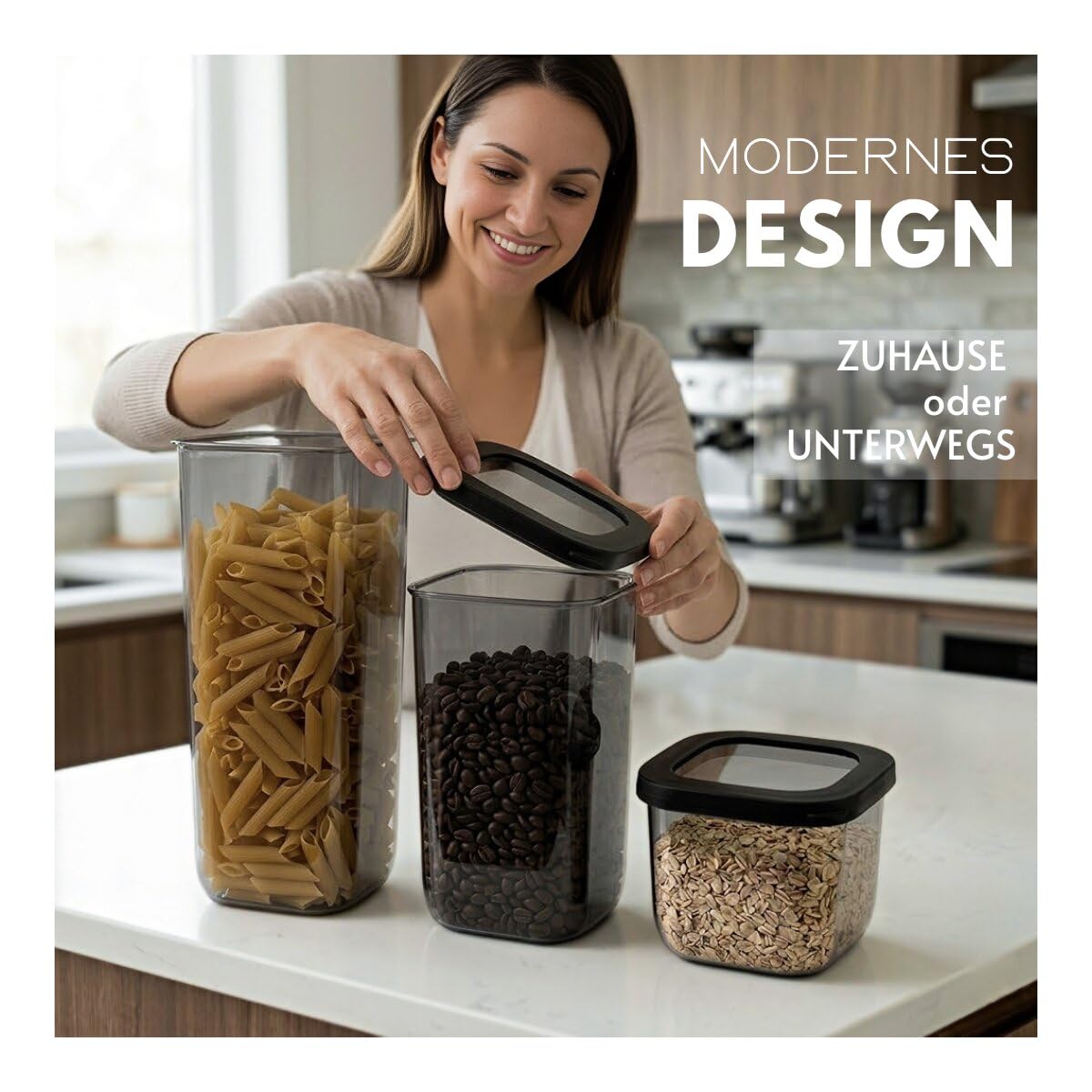 COFI 1453 18er Set Vorratsdosen mit Deckel, luftdicht - Küchen Organizer Aufbewahrungsboxen BPA frei - stapelbare Frischhaltedosen für Lebensmittel und Meal Prep
