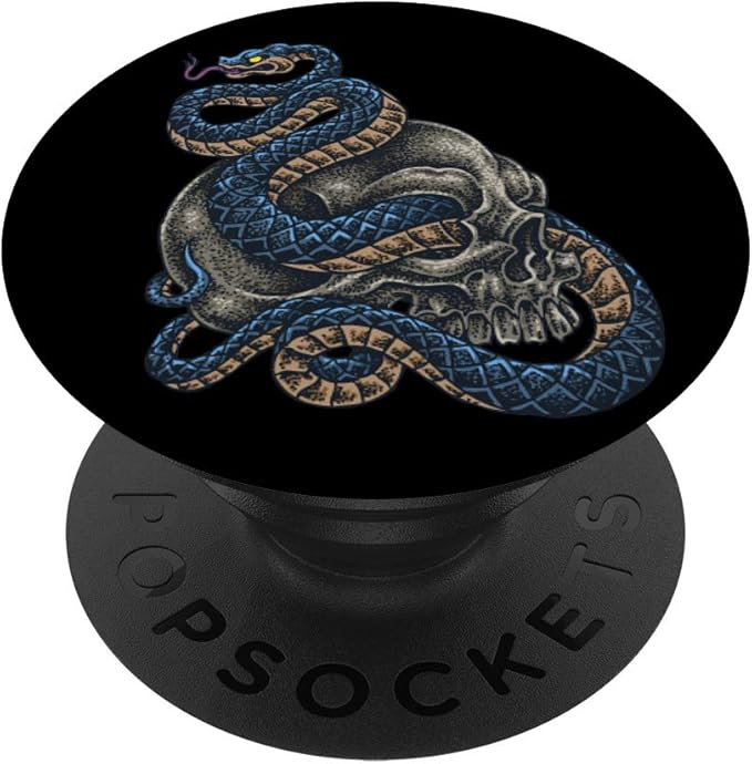 Mamba On Sugar Skull Snake Print Old School Tattoo Clothing PopSockets Grip and Stand for Phones and Tablets