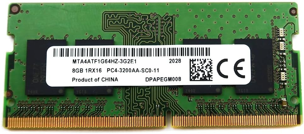 Micron Technology MTA4ATF1G64HZ-3G2E1 8GB 3200MHz DDR4 260-Pin SODIMM (PC4-25600) Memory Module for Laptops, Desktop Mini’s & All in One’s