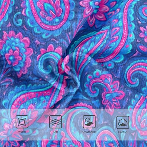 Joisal Toddler Underwear Floral 2t Cotton Panties for Girl Funny Undies Kids Briefs Purple Blue Paisley Maximalism3