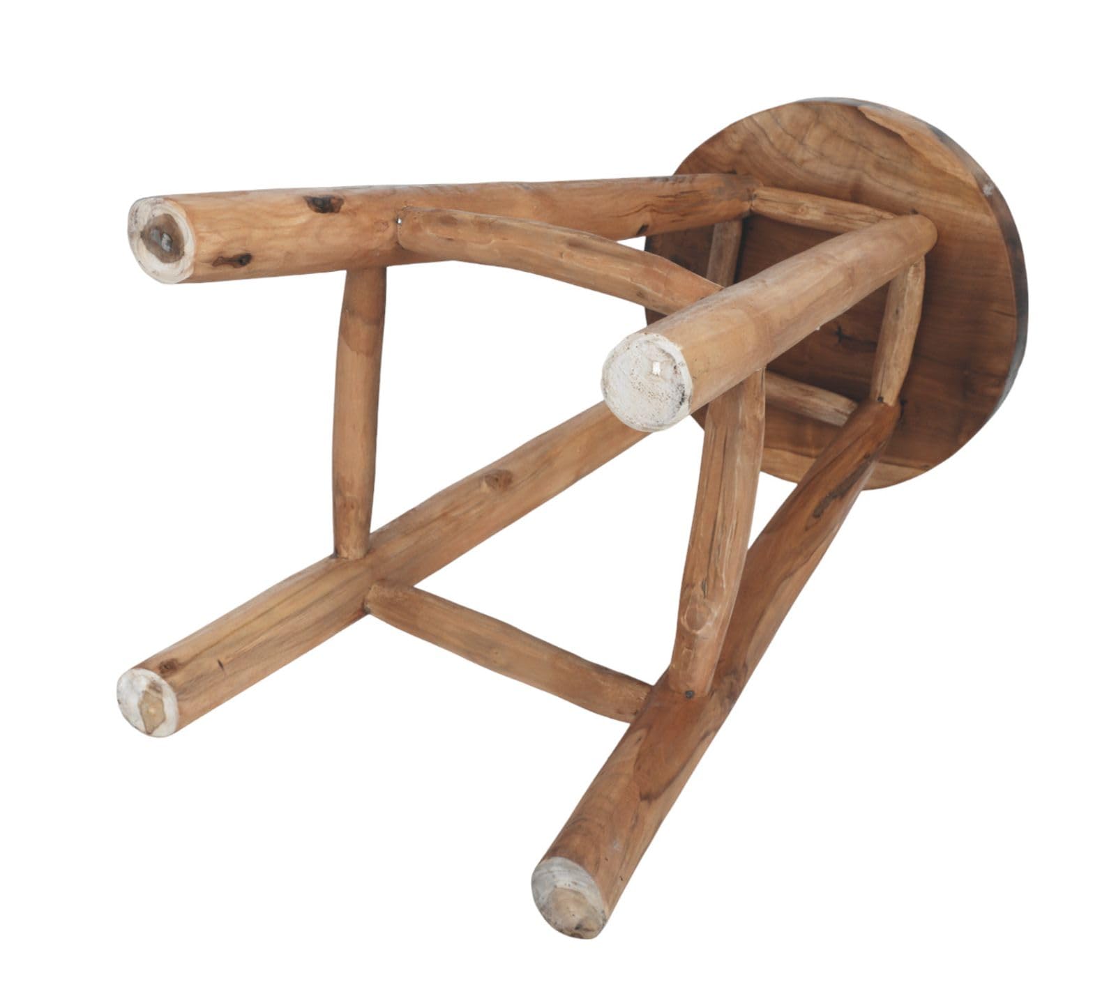 Barhocker Teakholz Holzhocker Tresenhocker Küchenhocker Kansas Massivholz | BURI Bistrohocker aus massivem Teakholz mit natürlicher Holzoptik für Küche, Bar und langlebigen Sitzkomfort im Wohnbereich